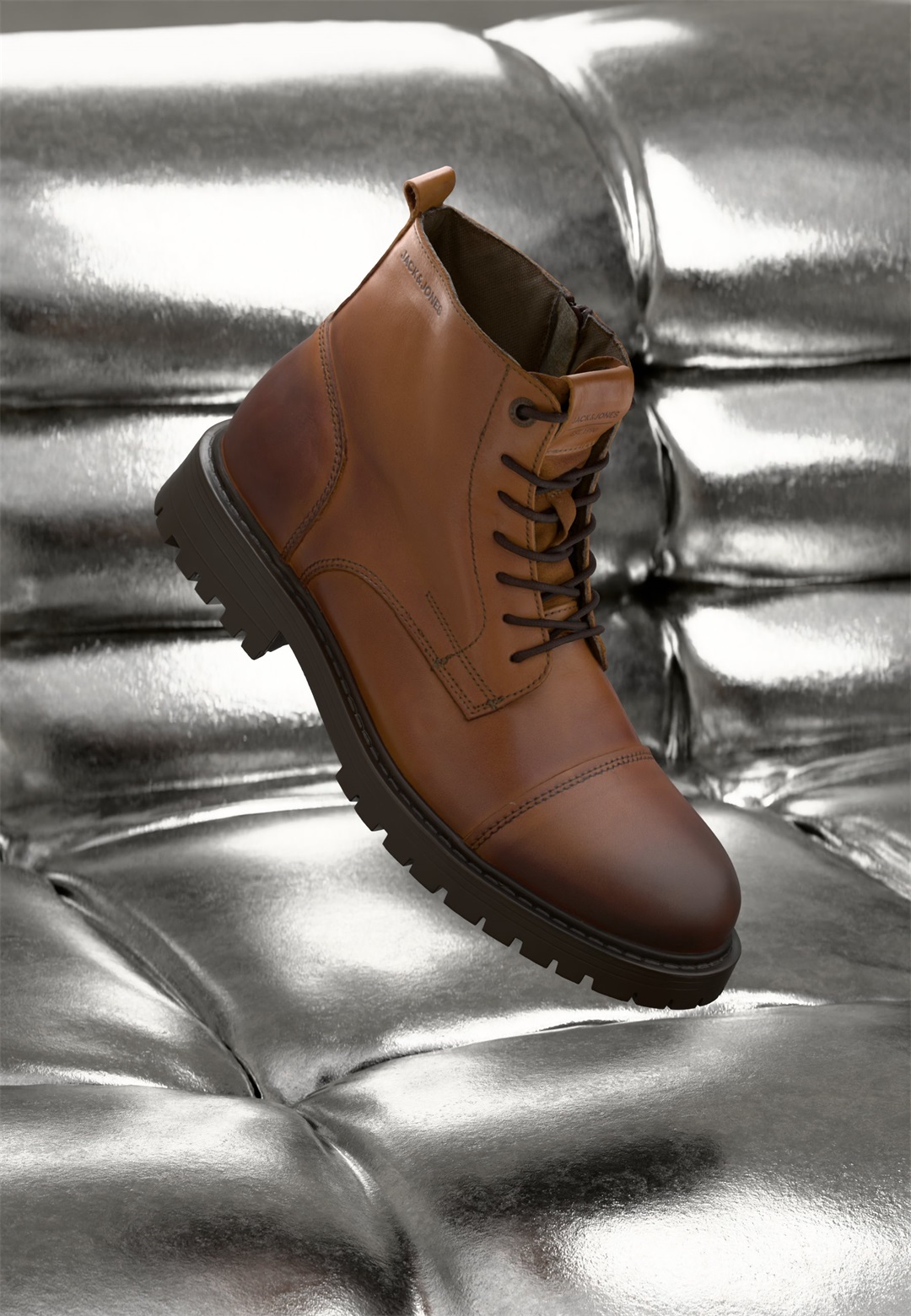 Jack & Jones JFWTREMOR BOOT - Schnürstiefelette - cognac