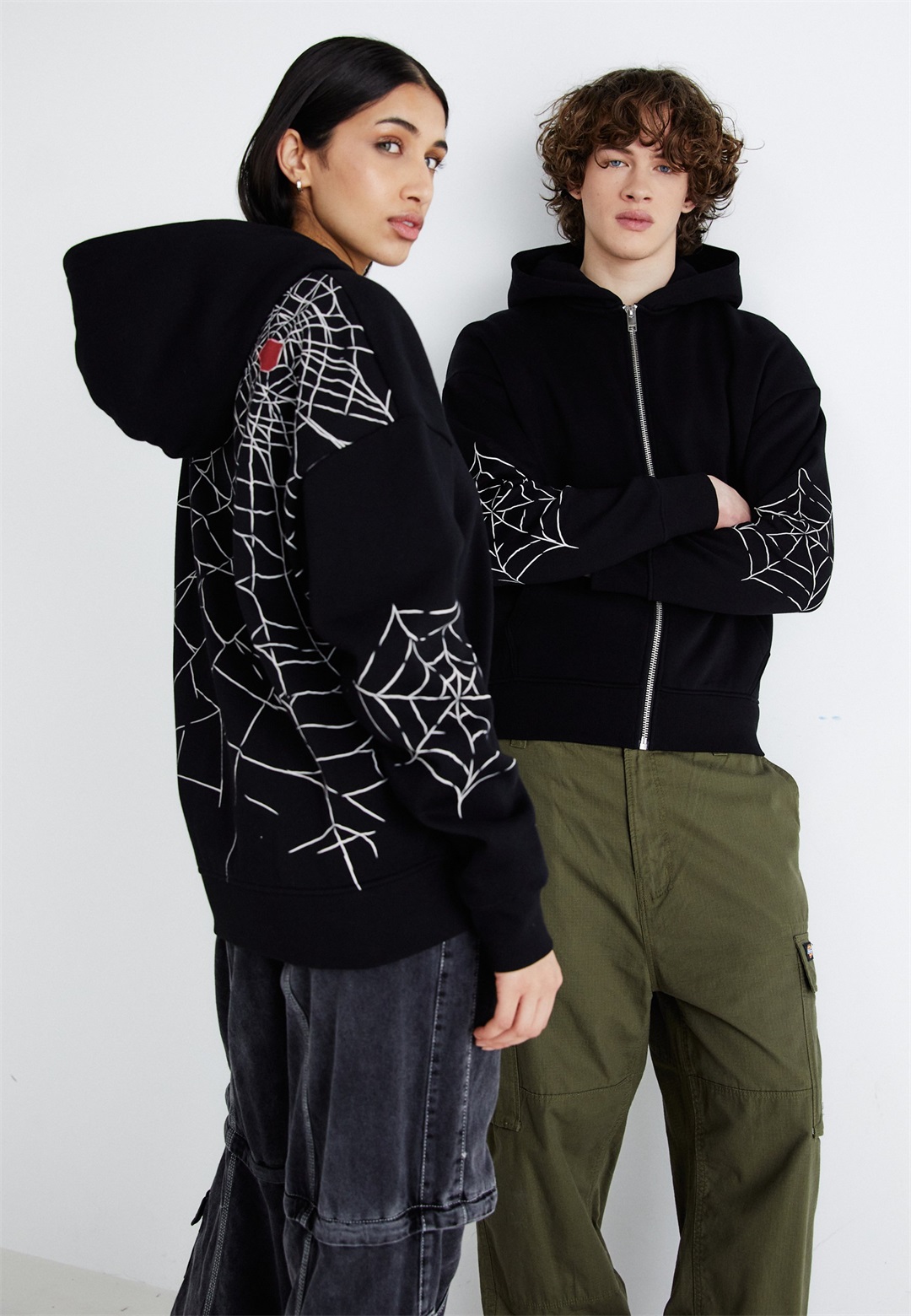 Jack & Jones JORWEB ZIP HOOD UNISEX - Sweatjacke - black/schwarz