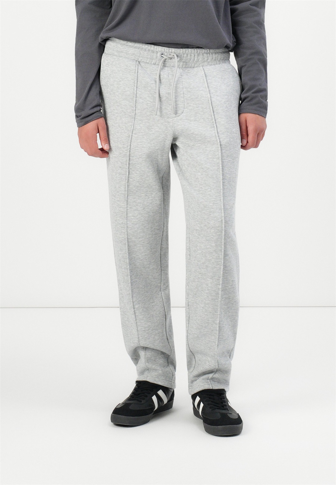 Jack & Jones JPSTKARL BRADLEY PINTUCK - Jogginghose - light grey melange/hellgrau-meliert