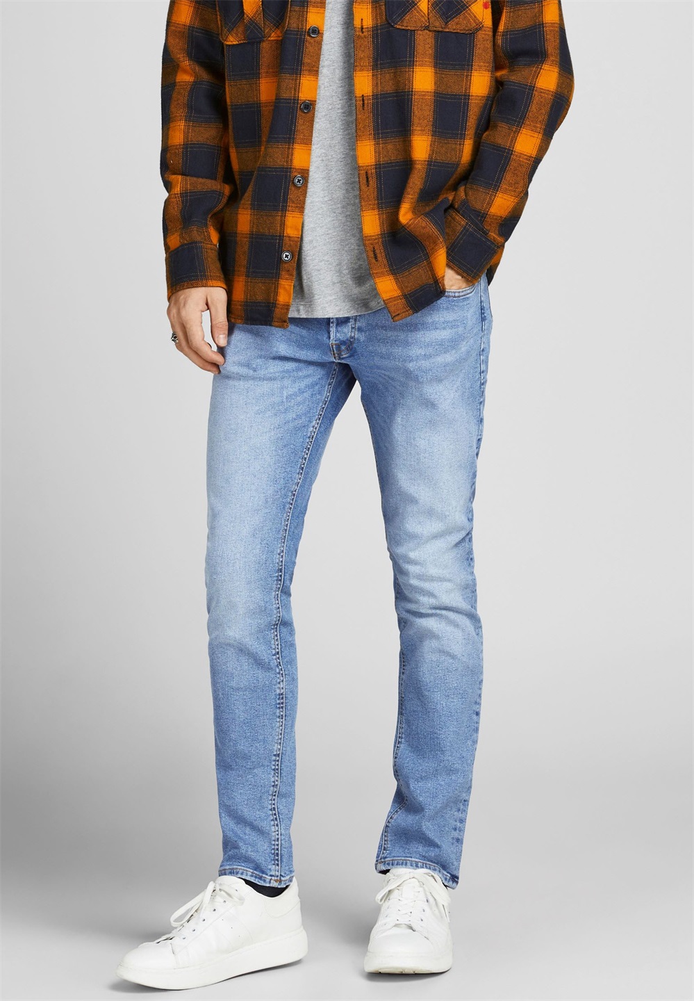 Jack & Jones JJIGLENN JJORIGINAL - Jeans Relaxed Fit - blue denim/light-blue denim
