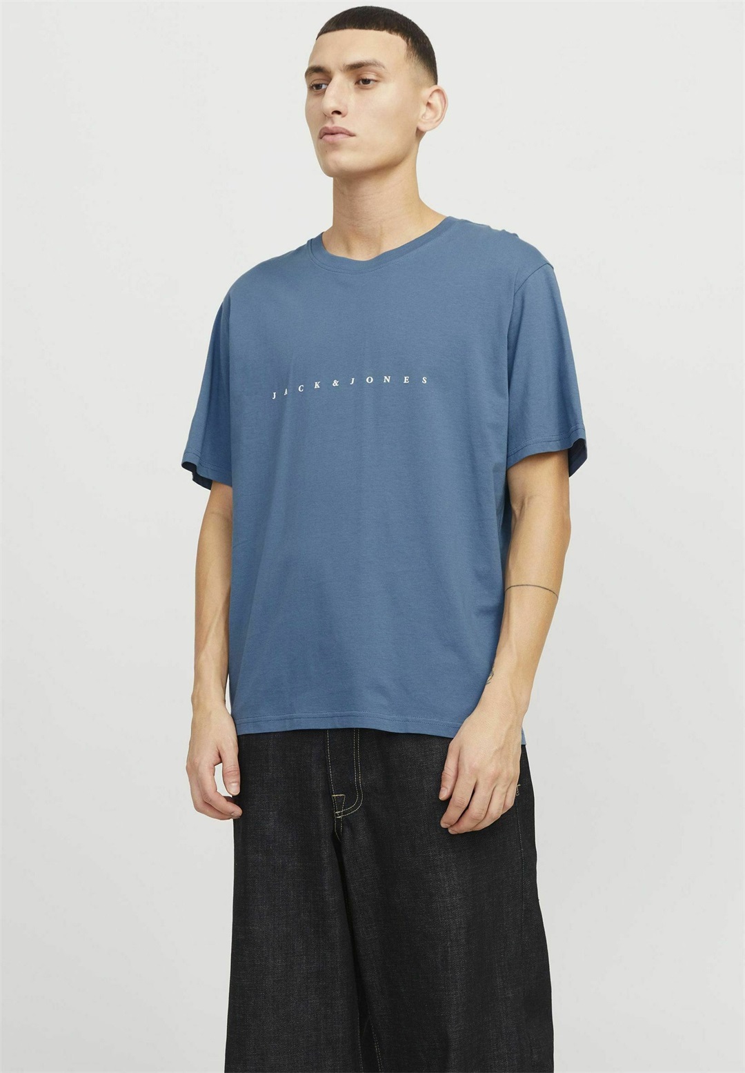 Jack & Jones JJESTAR TEE - T-Shirt print - oceanview/blau
