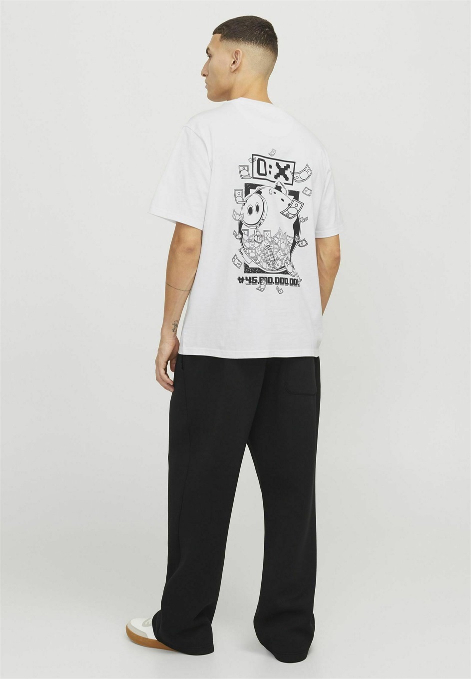 Jack & Jones JJSQUIDGAME - T-Shirt print - bright white/offwhite