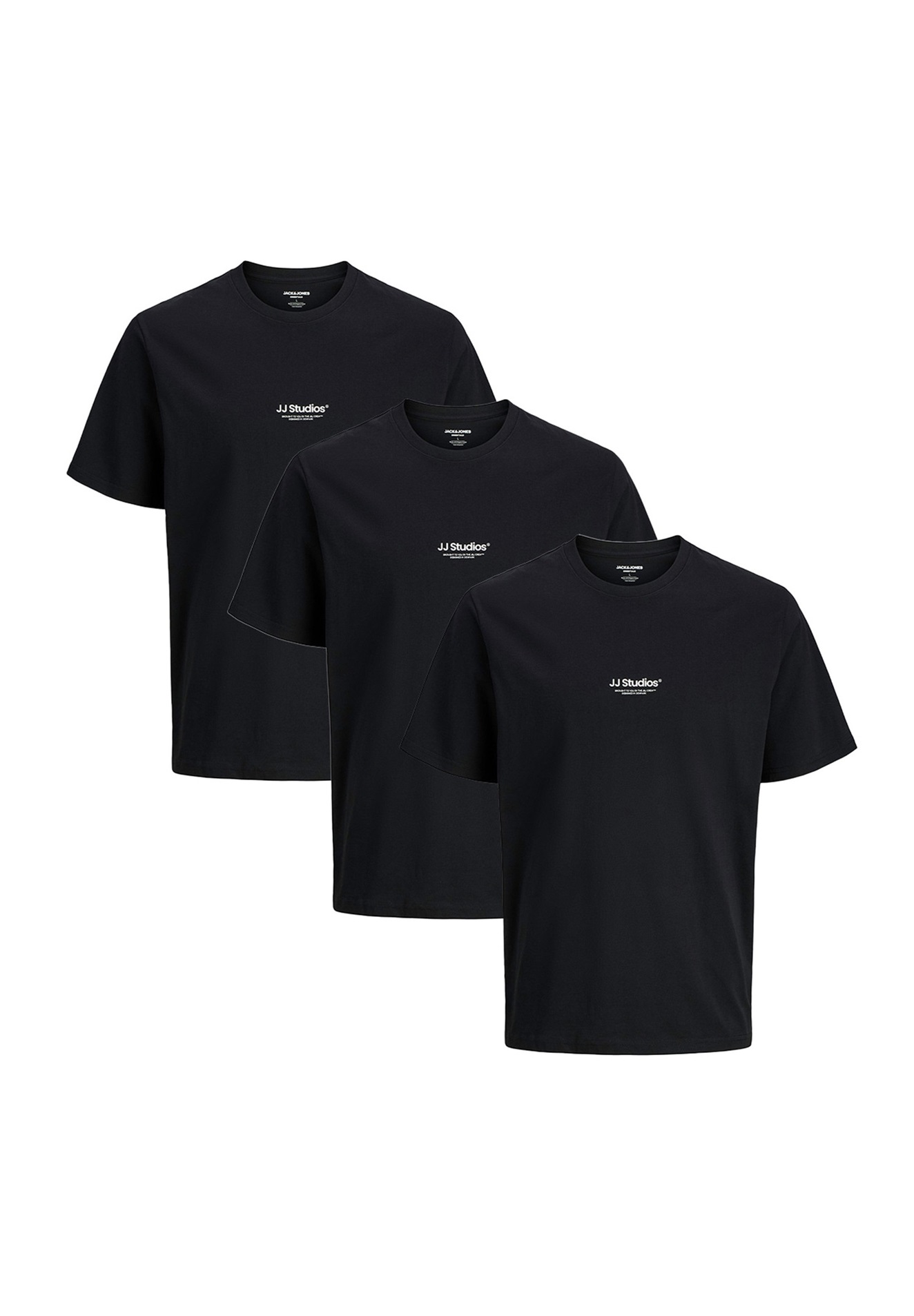 Jack & Jones 3ER PACK SOHO - T-Shirt print - schwarz