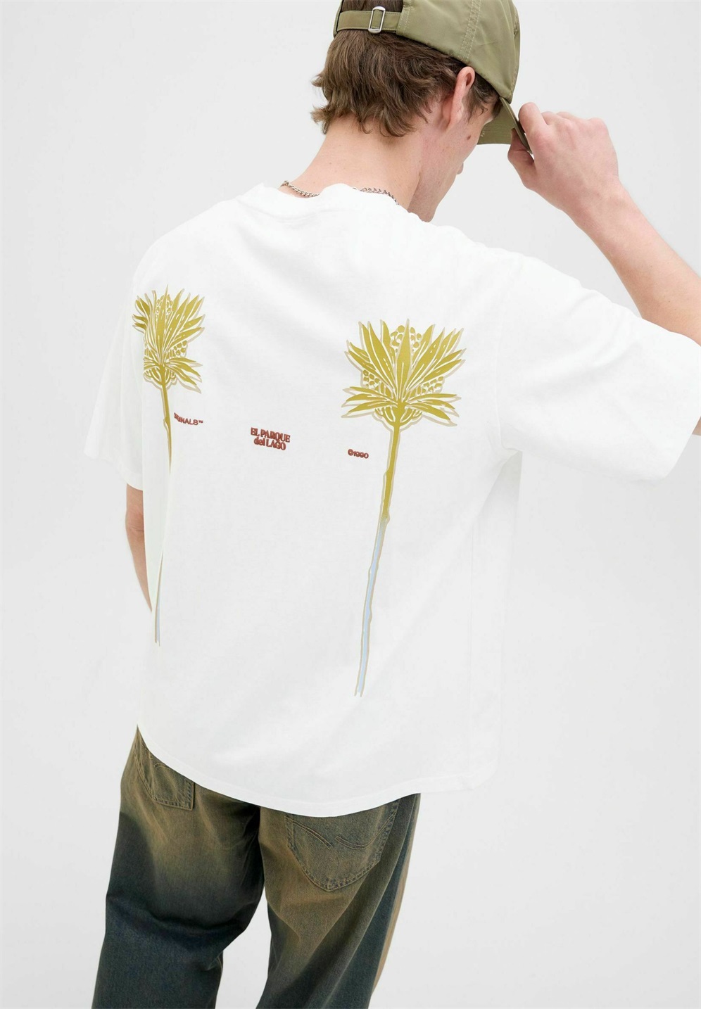 Jack & Jones GEDRUCKT - T-Shirt print - bright white/offwhite