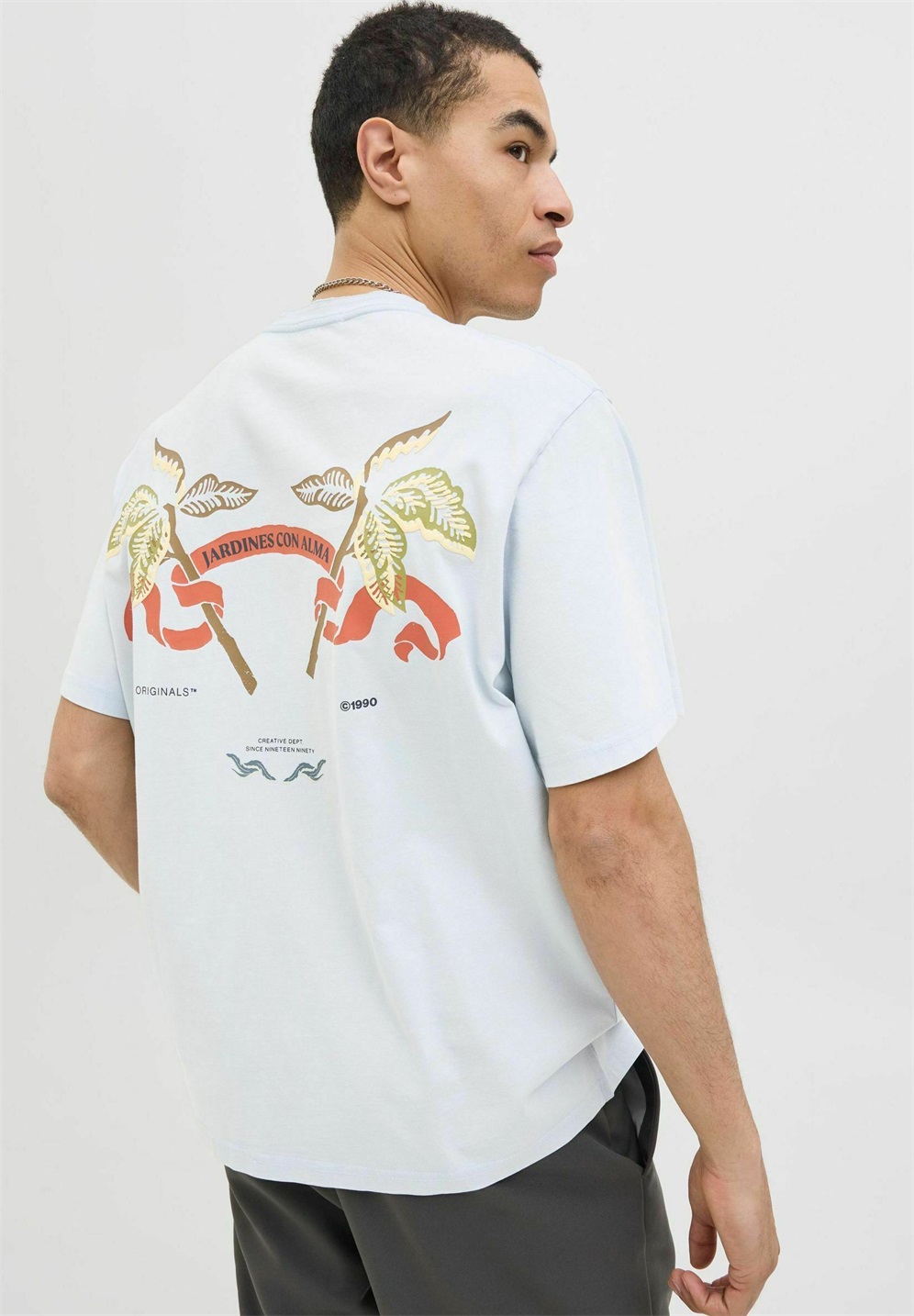 Jack & Jones GEDRUCKT - T-Shirt print - skyway/hellblau