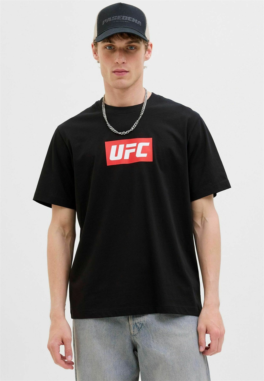 Jack & Jones T-Shirt print - black/schwarz