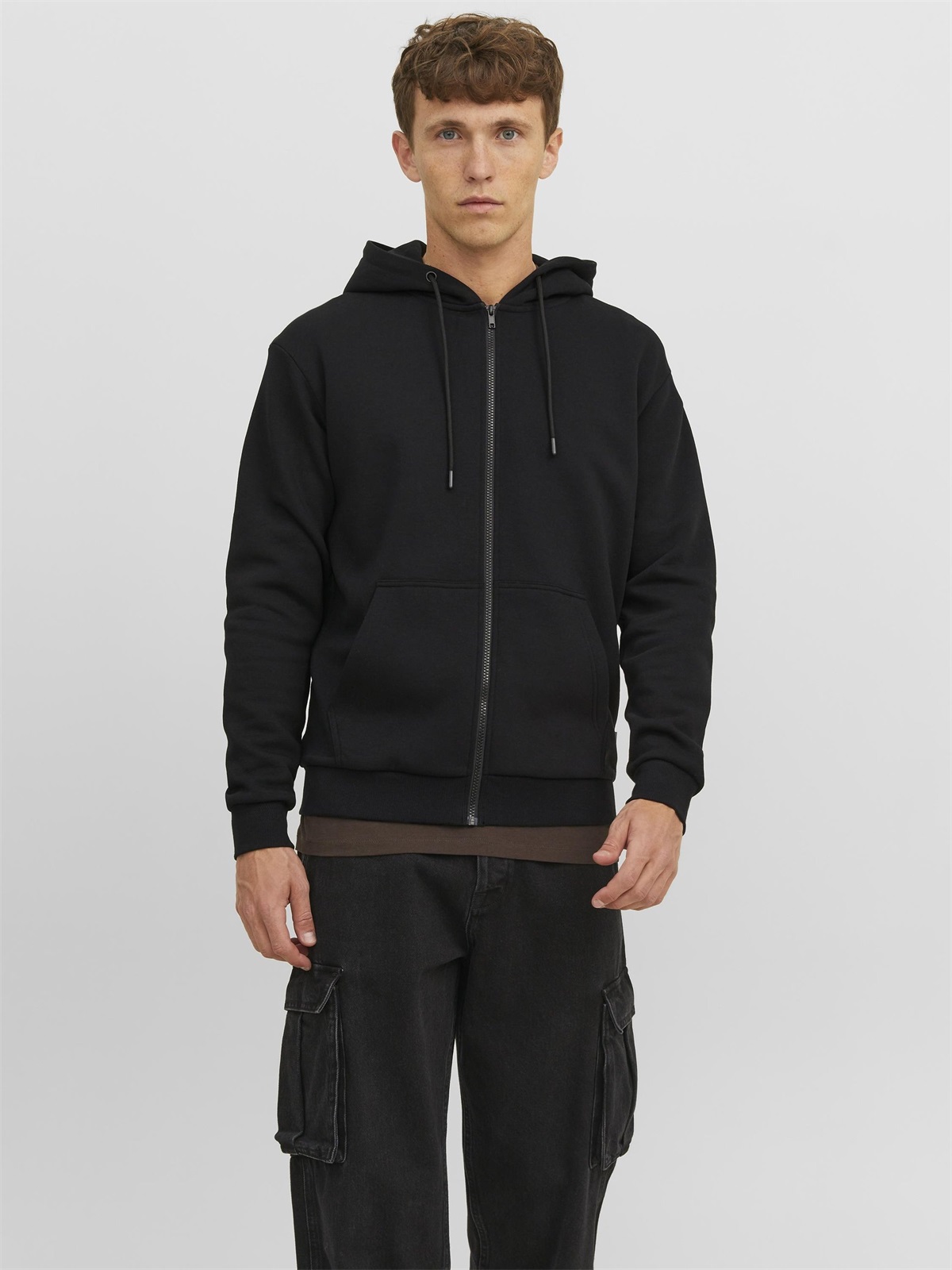 Jack & Jones JJEBRADLEY ZIP HOOD - Sweatjacke - black/schwarz