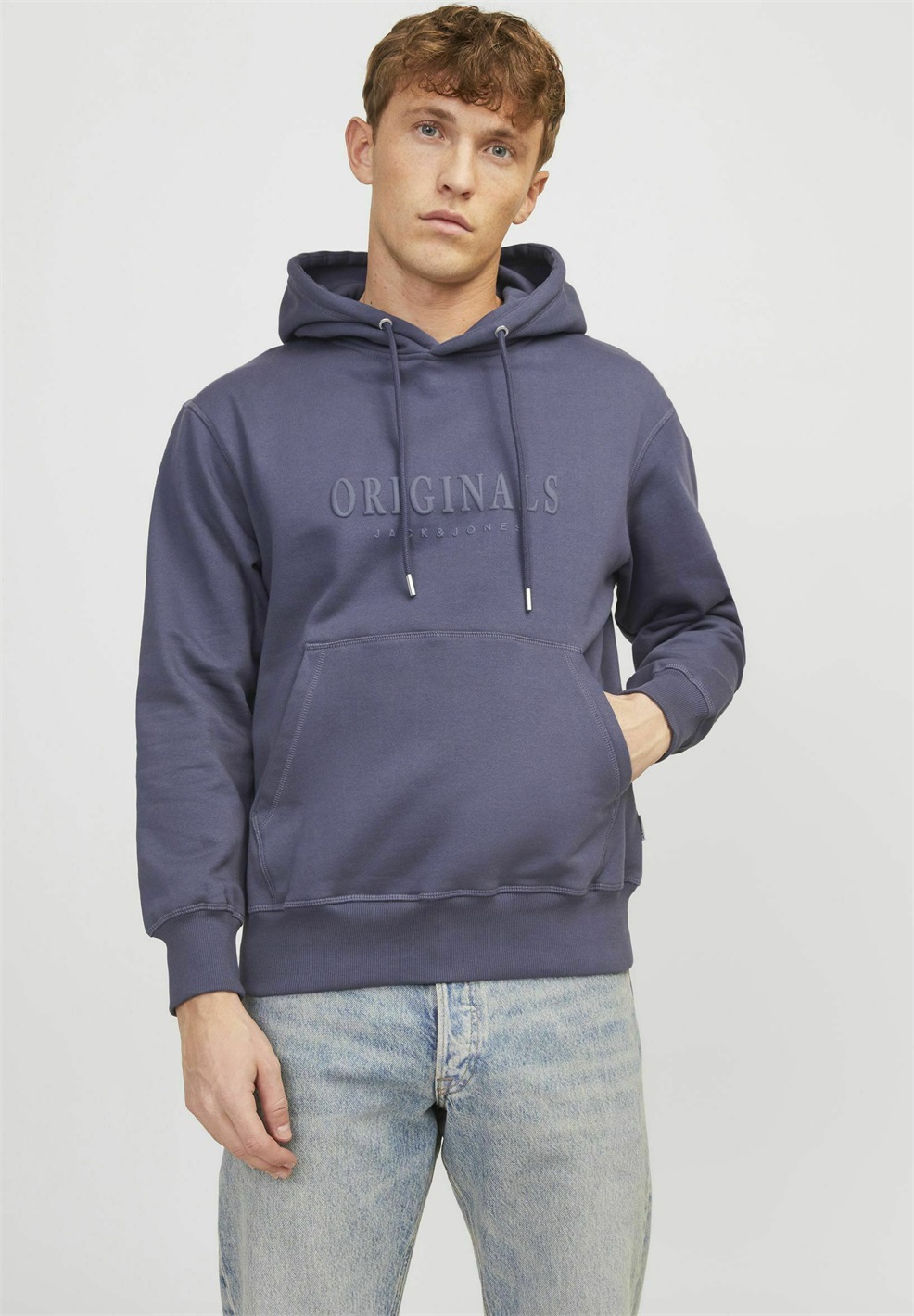 Jack & Jones JORFREDERIKSBERG - Kapuzenpullover - blau/dunkelblau