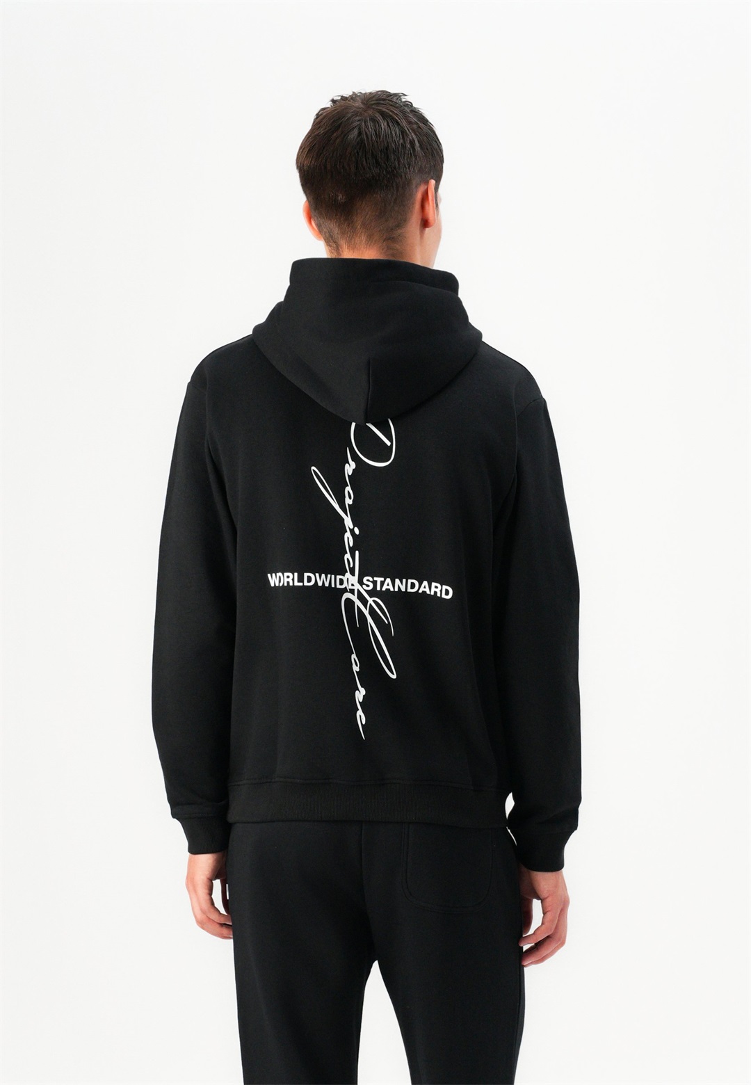 Jack & Jones JCOCOVER GRAPHIC HOOD - Kapuzenpullover - black/schwarz