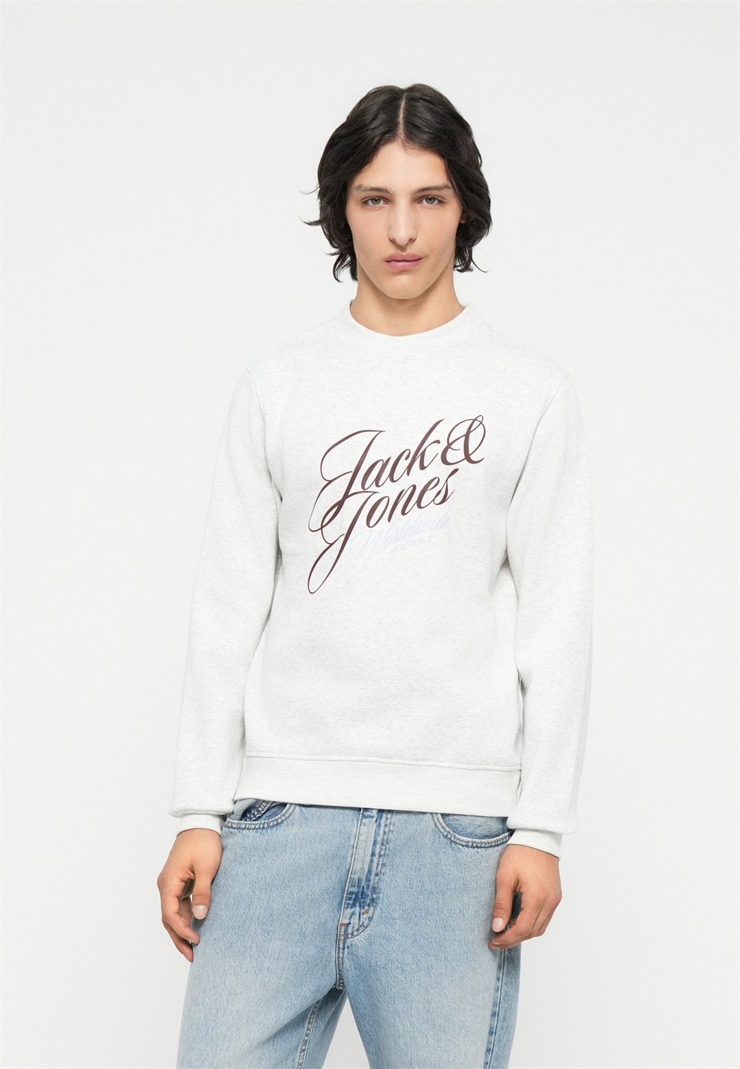 Jack & Jones JORINWOOD CREW NECK 2 PACK - Sweatshirt - black/bright white melange/schwarz