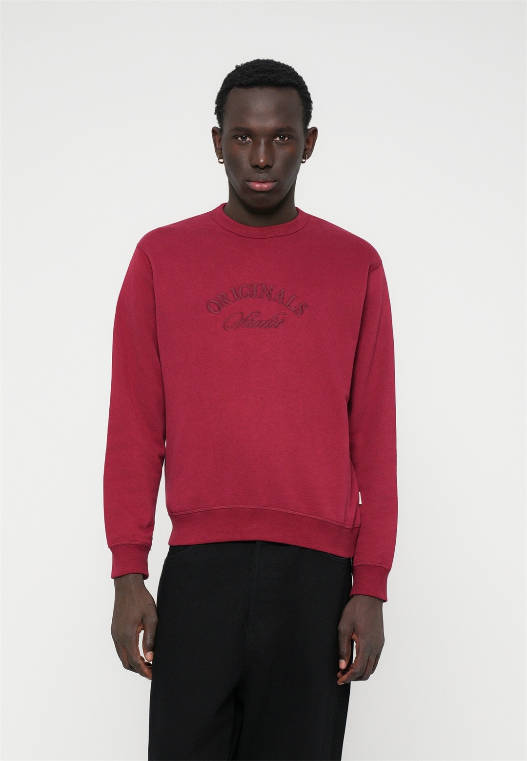 Jack & Jones JORBLEECKER BRANDING CREW - Sweatshirt - tibetan red/rot