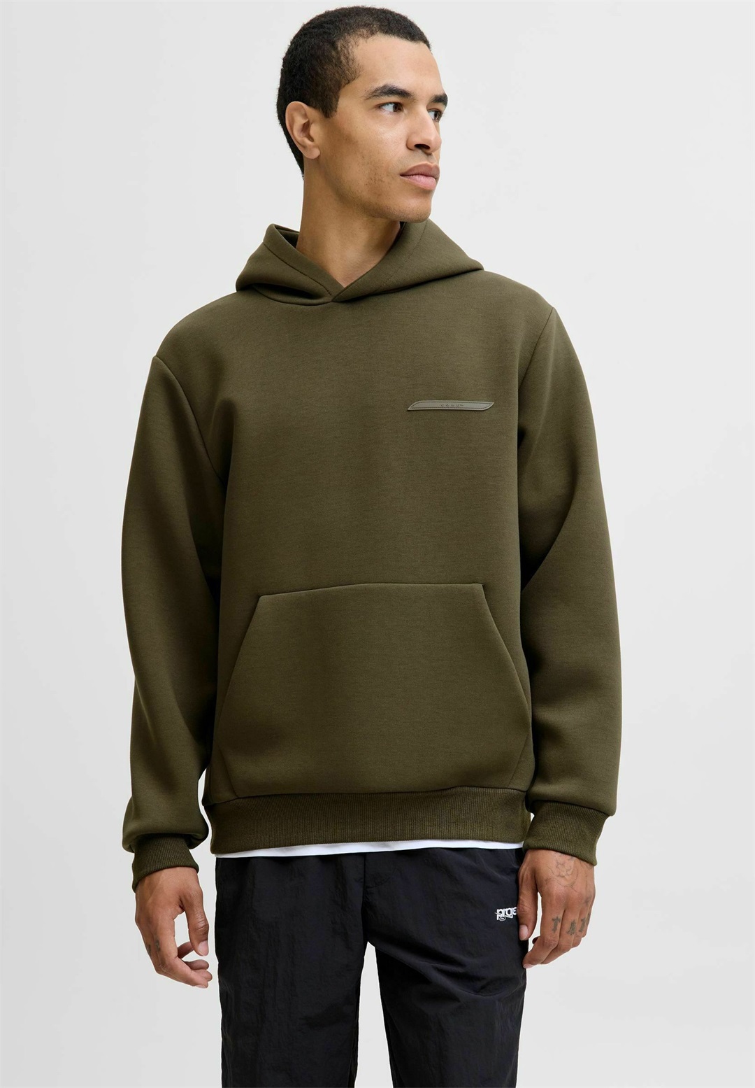 Jack & Jones JCOFUSION HOOD - Sweatshirt - grape leaf/dunkelgrün