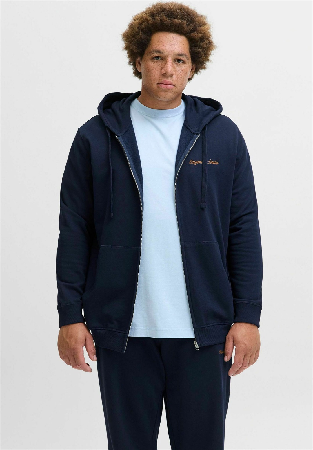 Jack & Jones PLUS SIZE - Sweatjacke - ocean cavern/dunkelblau