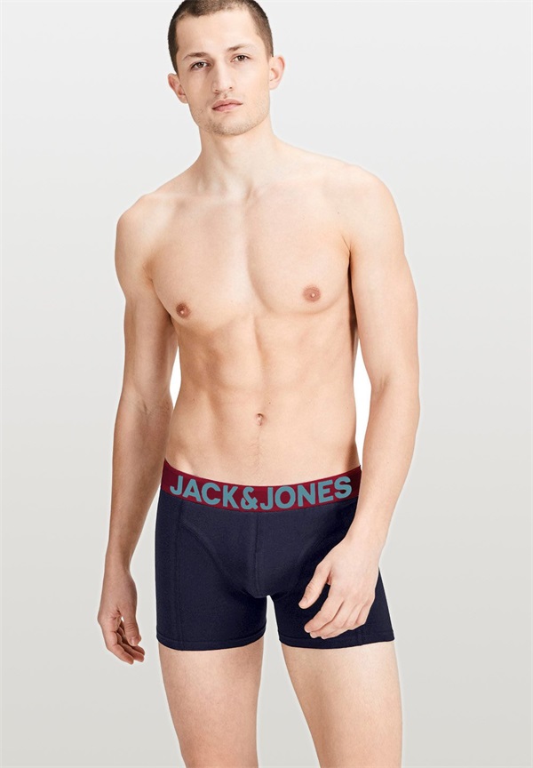 Jack & Jones SOLID 5 ER Pack - Boxer Briefs - navy red/hellrot