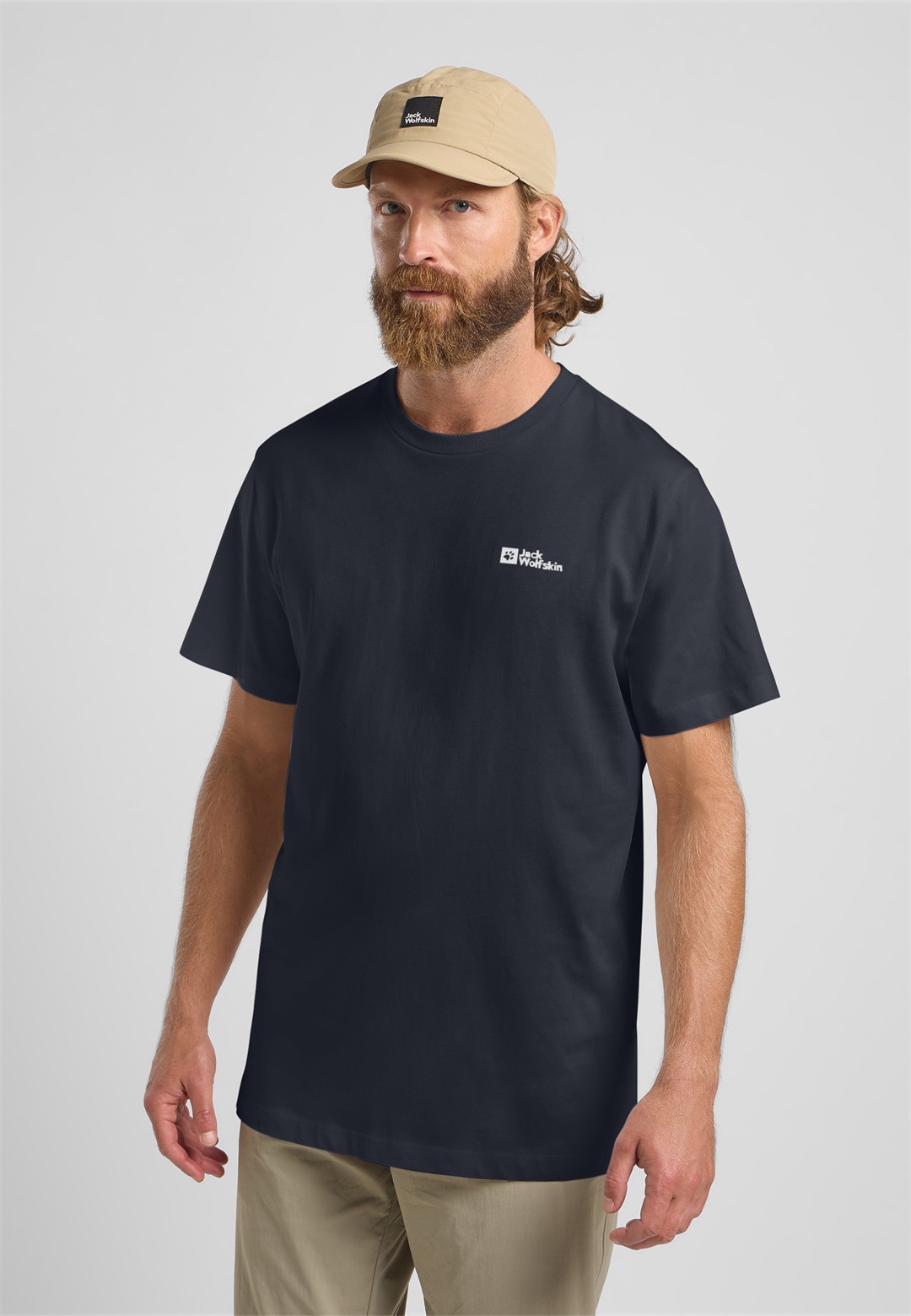 Jack Wolfskin ESSENTIAL - T-Shirt basic - dark navy grey/dunkelblau