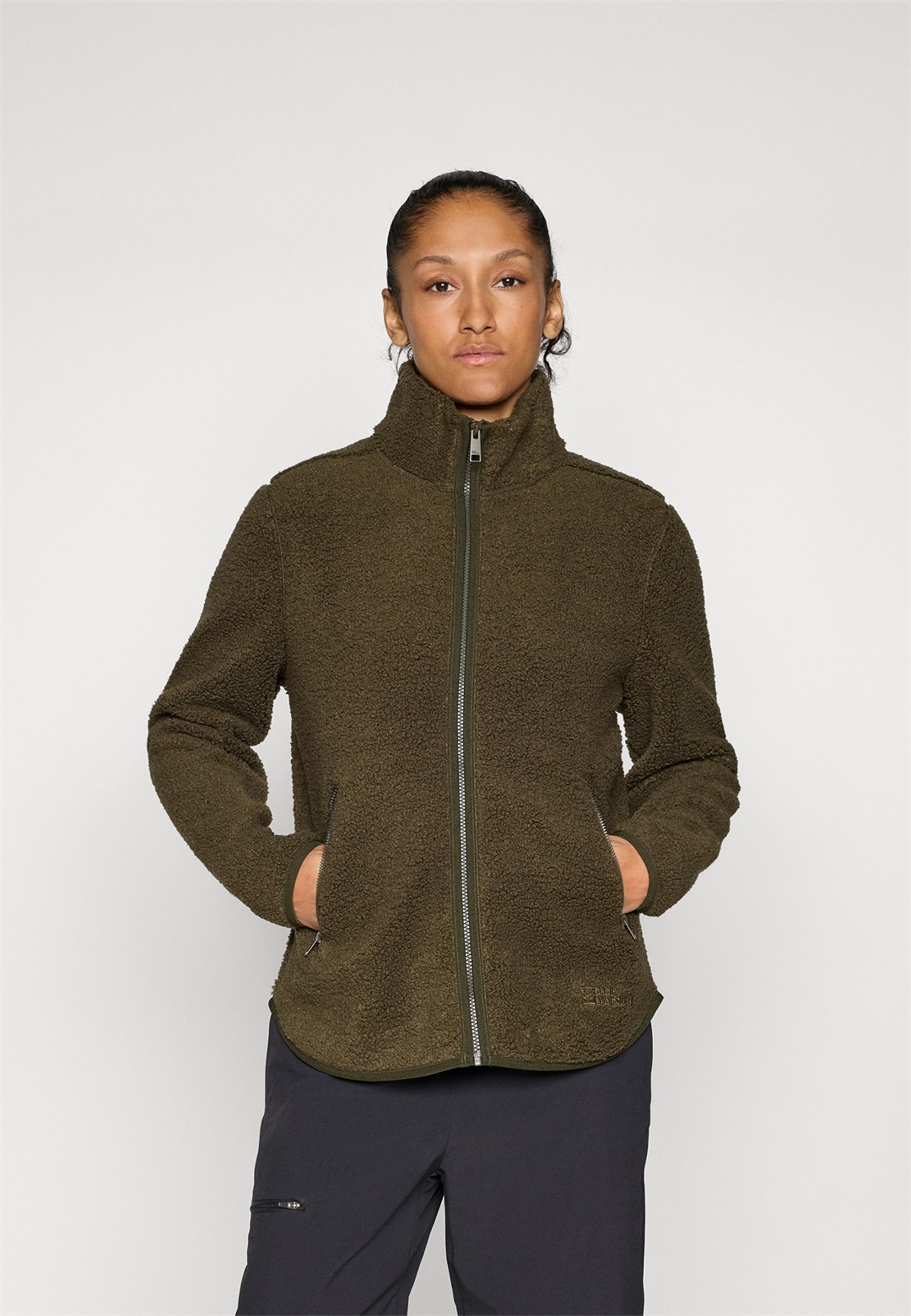 Jack Wolfskin HIGH CURL - Fleecejacke - obsidian moss/grün