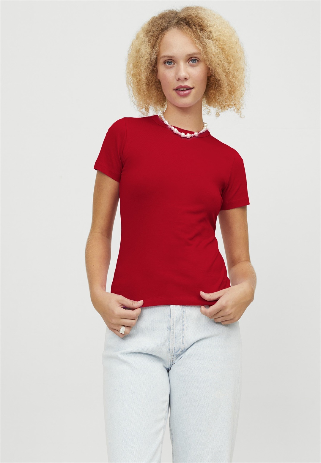 JJXX JXGIGI STR SS TEE JRS NOOS - T-Shirt basic - racing red/rot