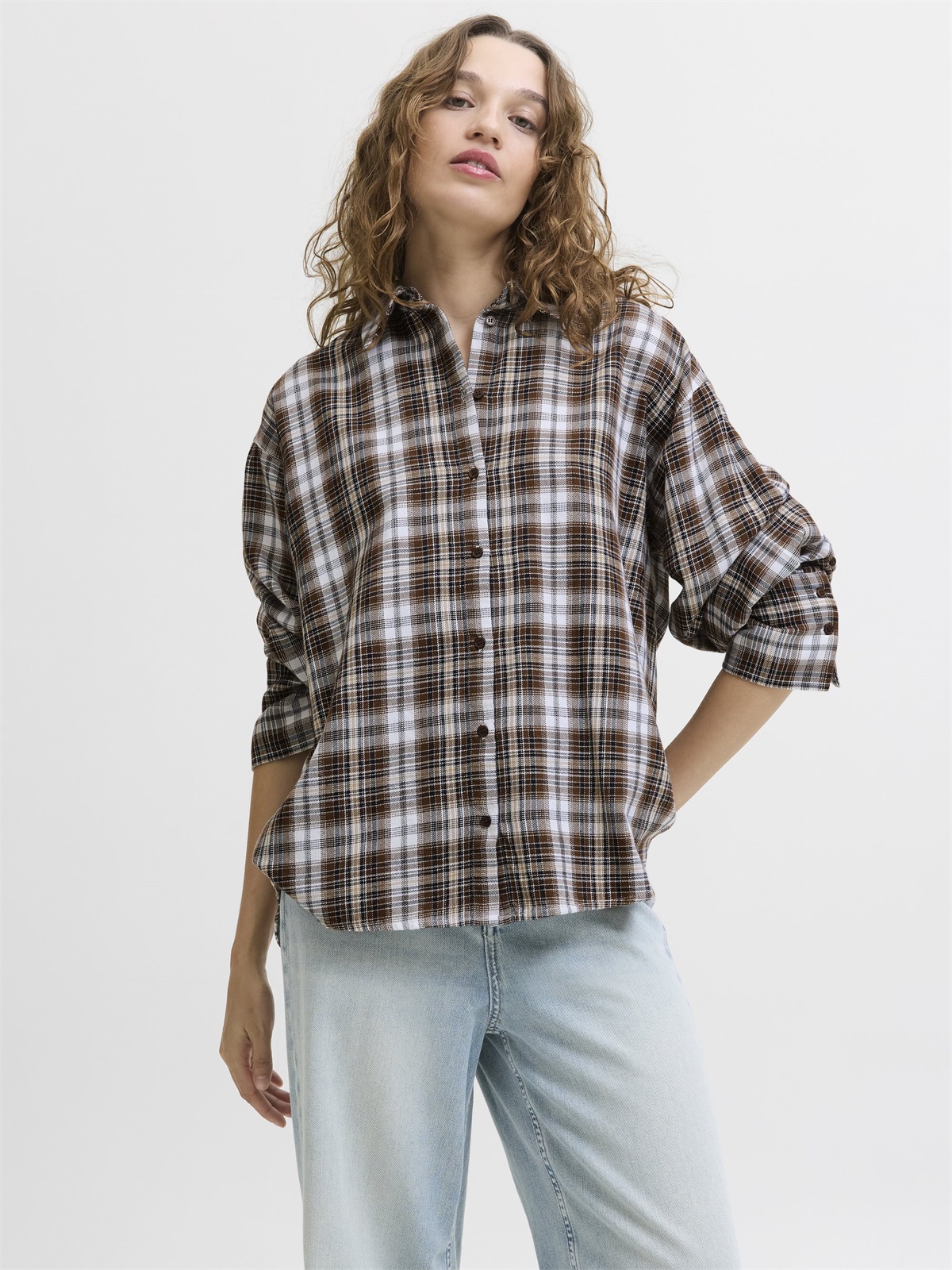 JJXX JXHAILEY BELLA SHIRT - Hemdbluse - seal brown/braun