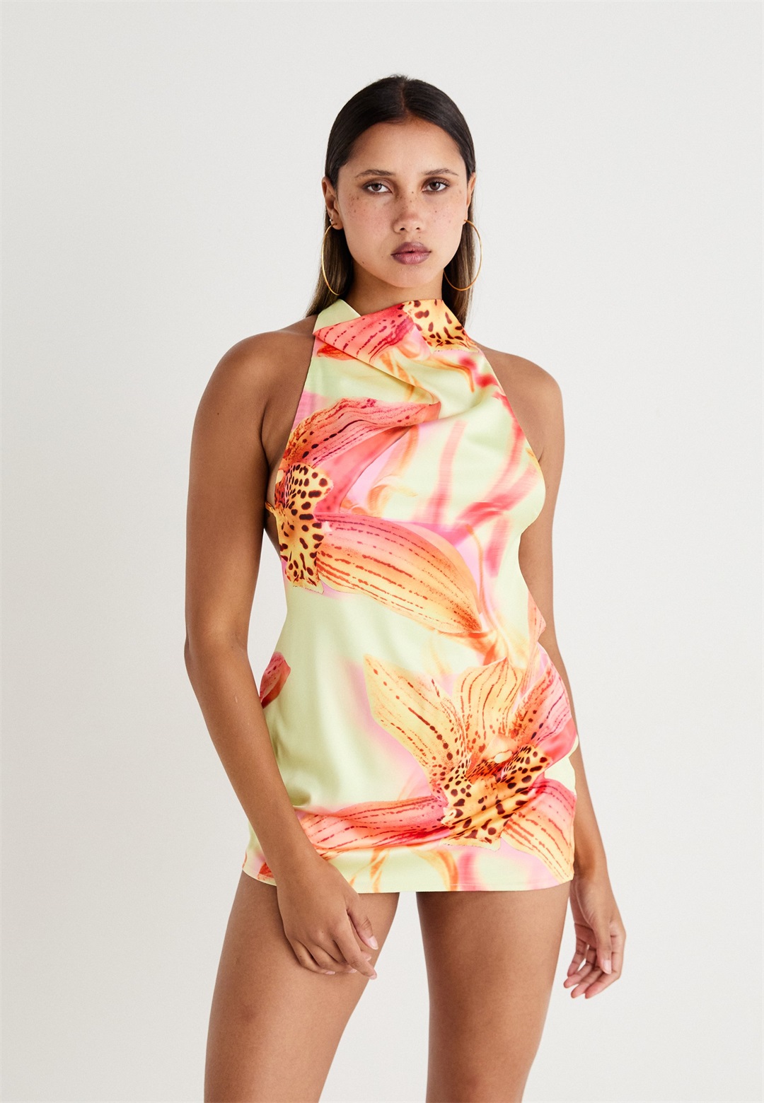 Jaded London BACKLESS HIGH NECK DRESS - Cocktailkleid/festliches Kleid - multi-coloured/mehrfarbig