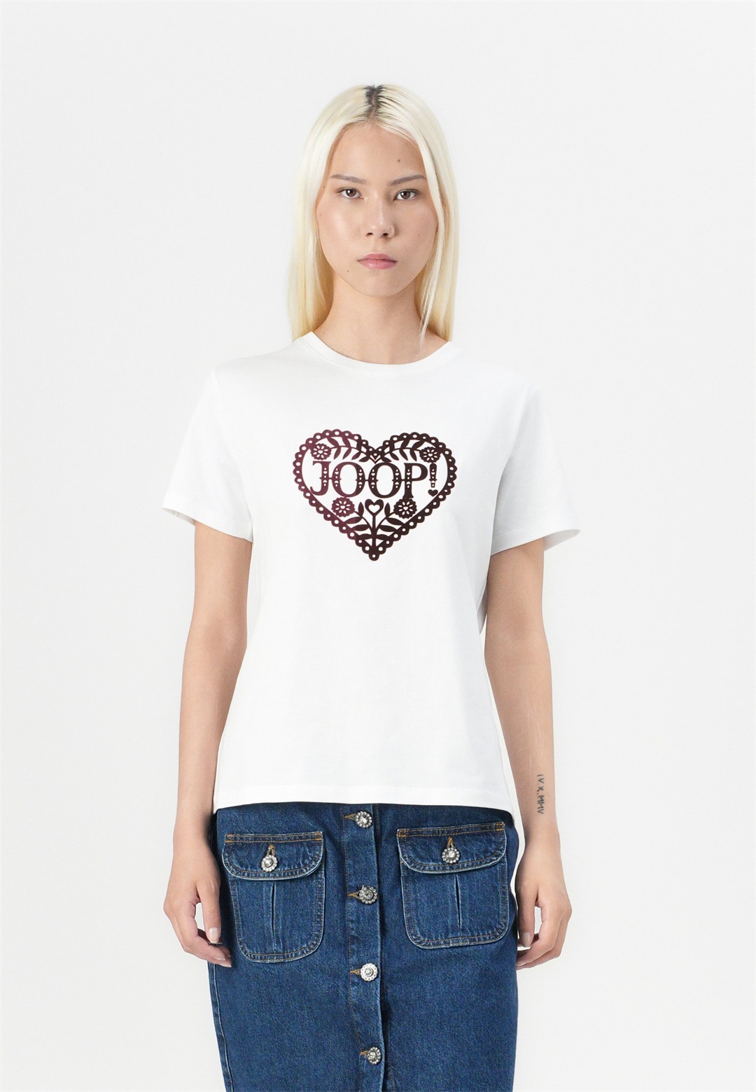 JOOP! T-Shirt print - open white/weiß JOOP! T-Shirt print - open white/weiß