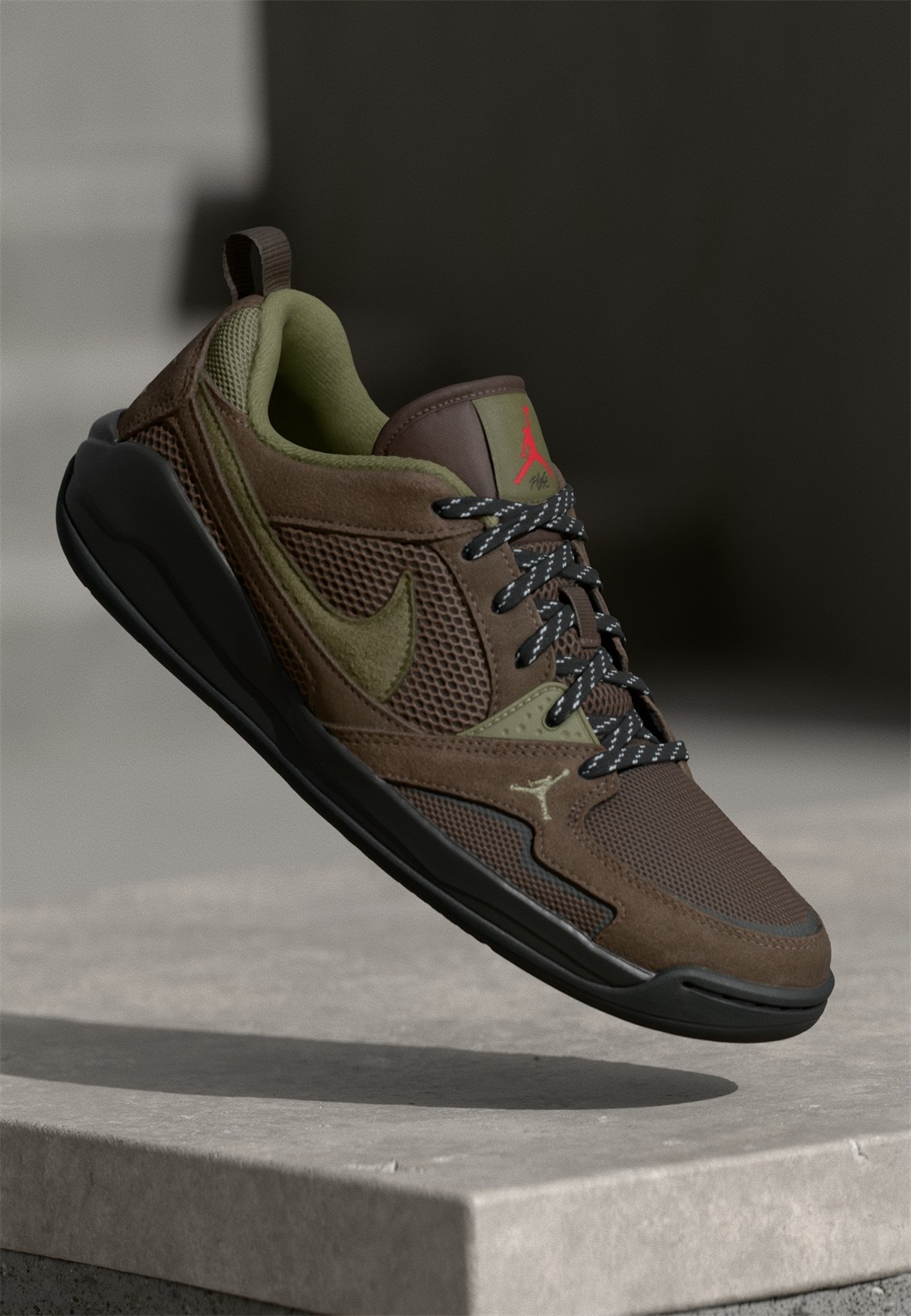 Jordan JORDAN CMFT ERA - Sneaker low - baroque brown/med olive/black/gym red/wolf grey/braun