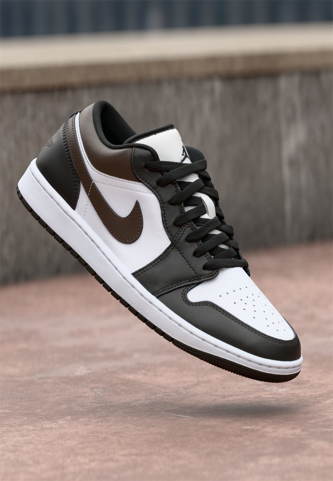 Jordan AIR JORDAN 1 - Sneaker low - black/baroque brown/white/dunkelbraun