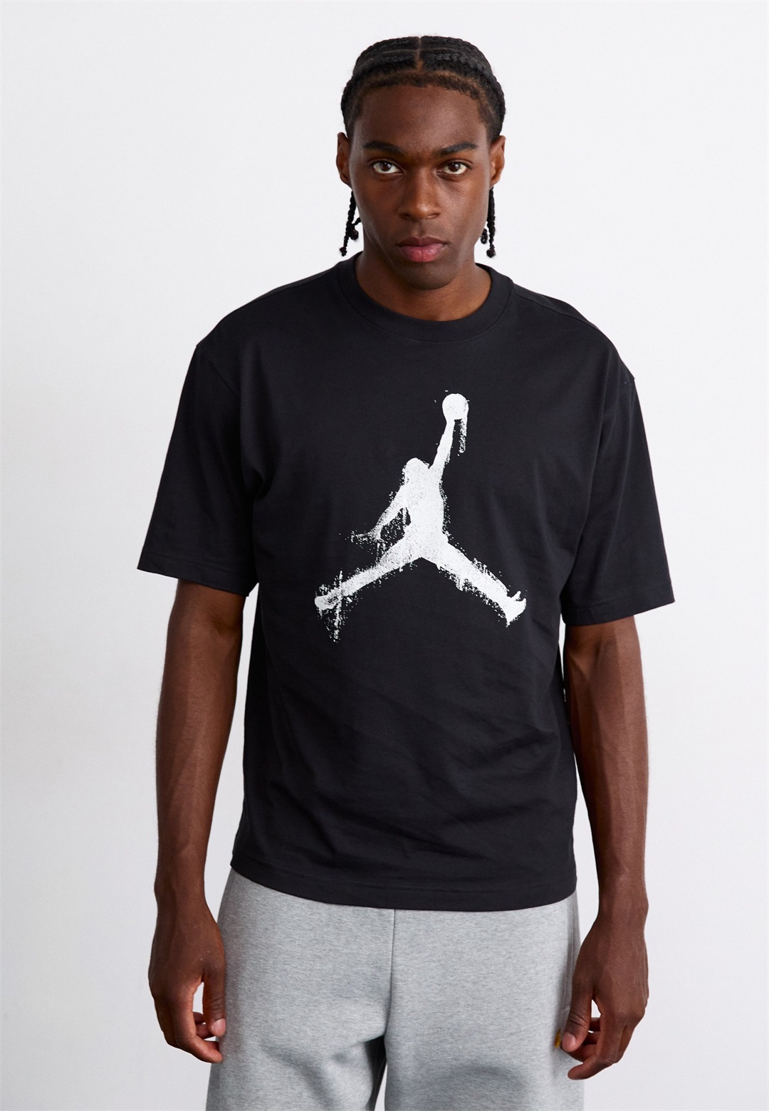 Jordan JUMPMAN CREW - T-Shirt print - black/sail/schwarz