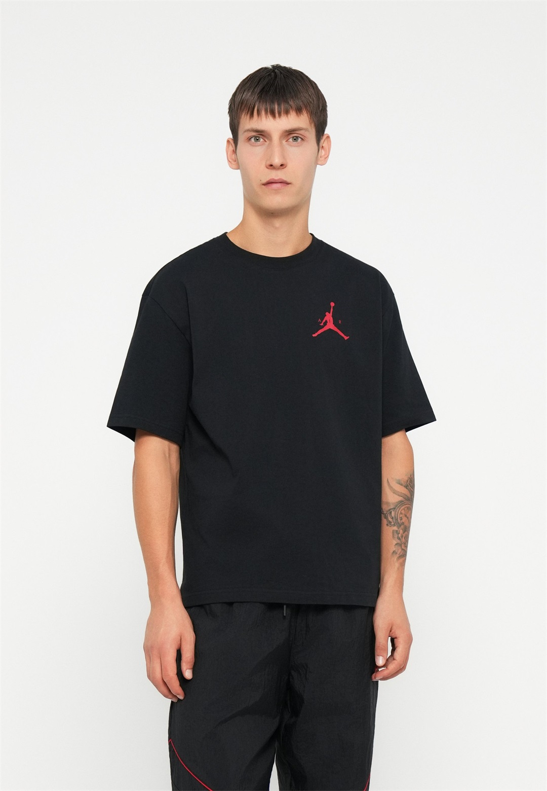Jordan JUMPMAN TEE - T-Shirt basic - black/gym red/schwarz