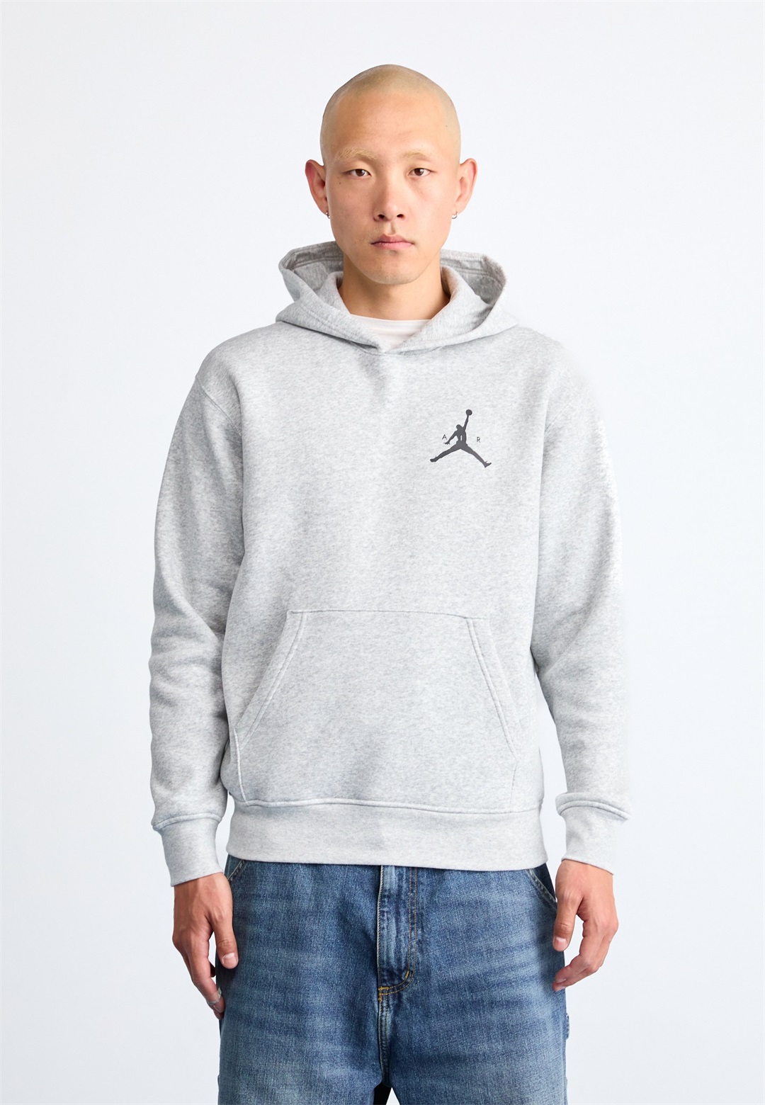 Jordan JUMPMAN - Kapuzenpullover - grey heather/black/grau