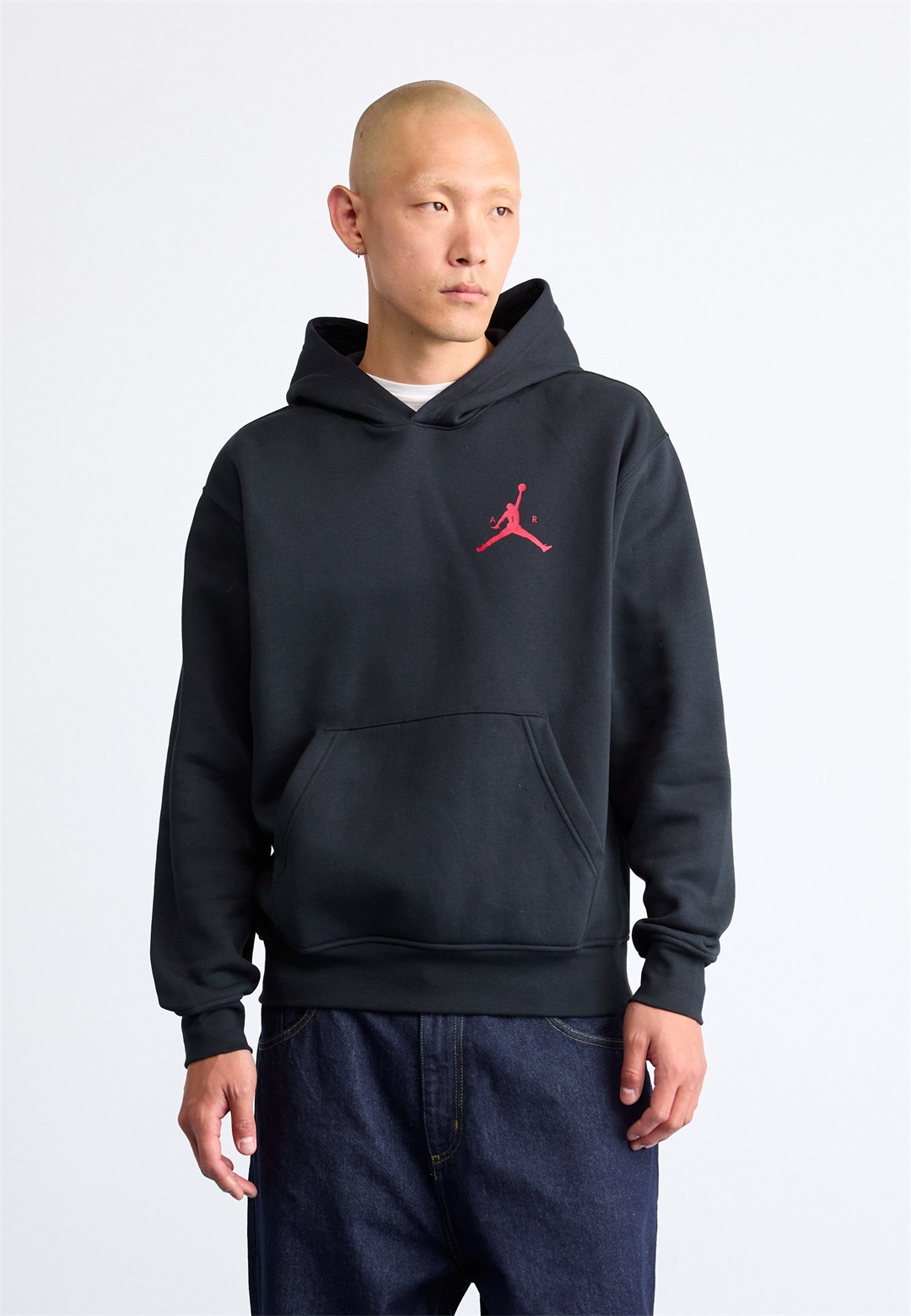 Jordan JUMPMAN - Kapuzenpullover - black/gym red/schwarz