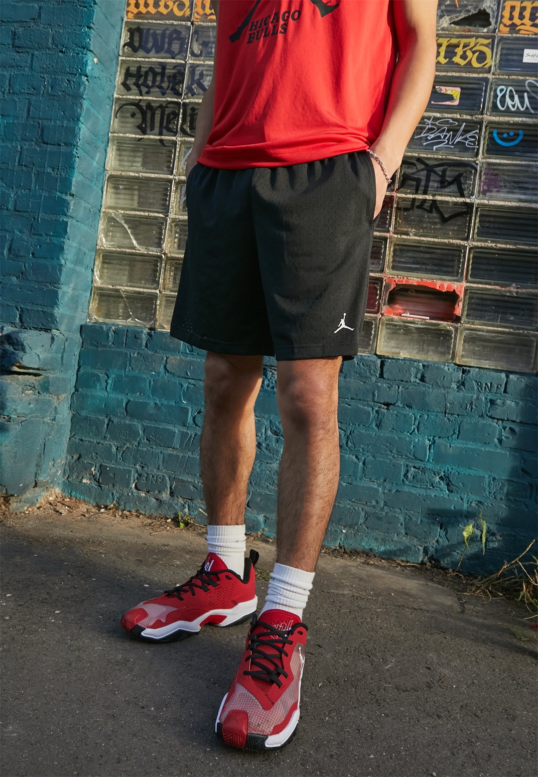 Jordan M J DF SPRT - Kurze Sporthose - black/white/schwarz