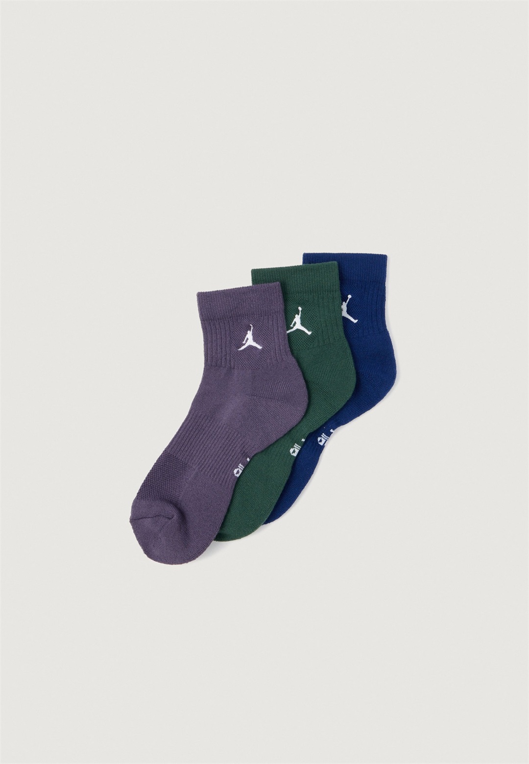 Jordan EVERYDAY CUSH ANKLE 3 PACK UNISEX - Sportsocken - blue void/white/midnight green/dark raisin/lila