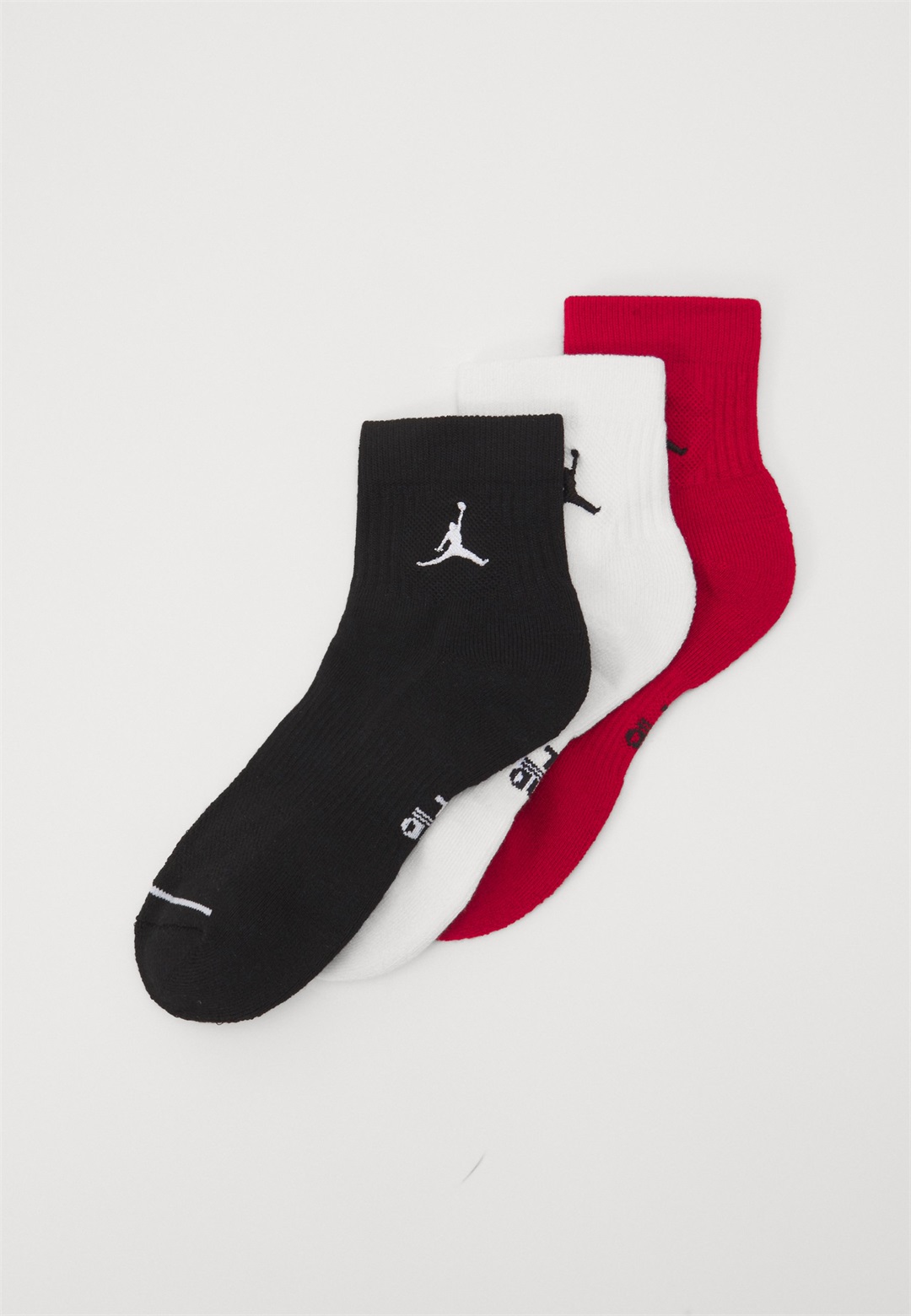 Jordan EVERYDAY CUSH ANKLE 3 PACK UNISEX - Sportsocken - black/white/red/schwarz