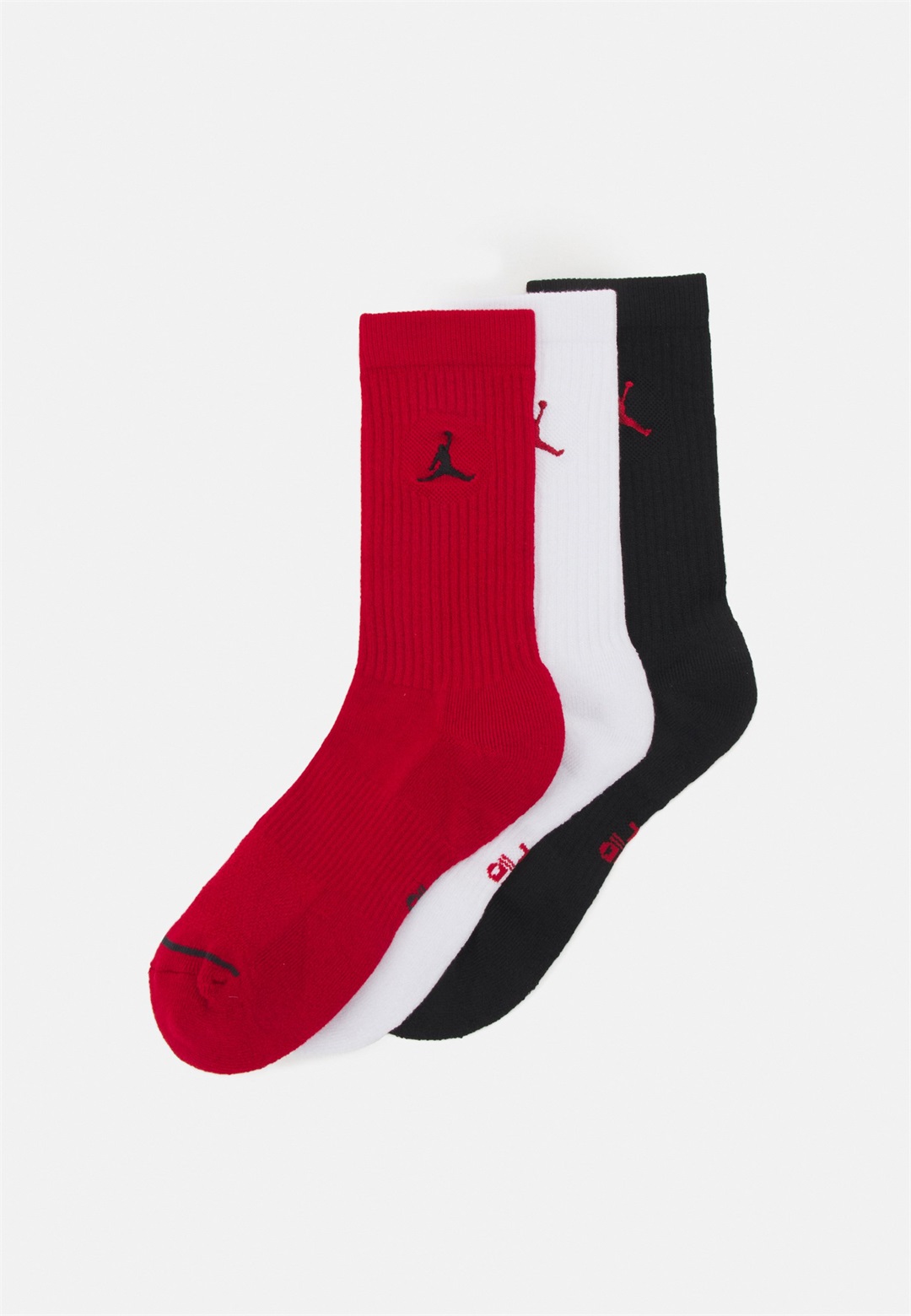 Jordan EVERYDAY CUSH CREW 3 PACK UNISEX - Sportsocken - gym red/black/white/rot