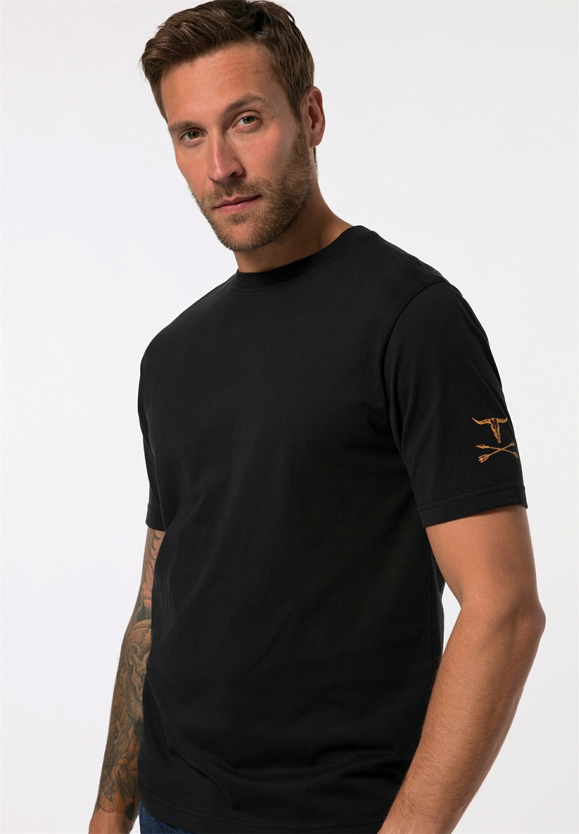 JP1880 T-Shirt basic - black/schwarz