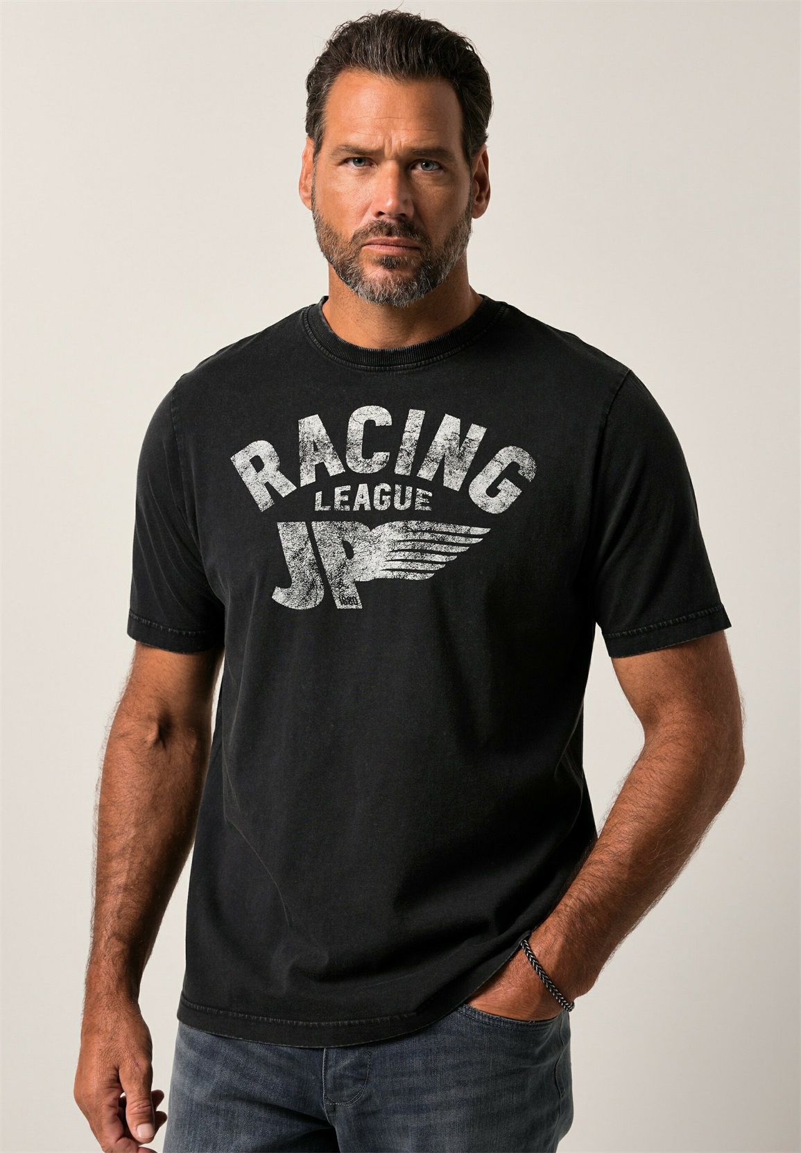 JP1880 SHORT SLEEVE ROUND NECK GRILLING - T-Shirt print - black/schwarz