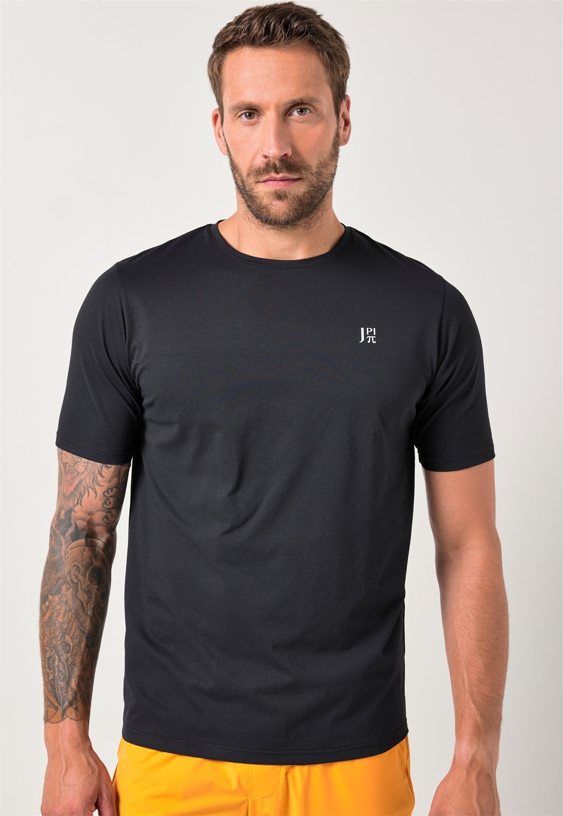 JP1880 JAY-PI TECHNICAL FITNESS SHORT SLEEVE - T-Shirt basic - black/schwarz