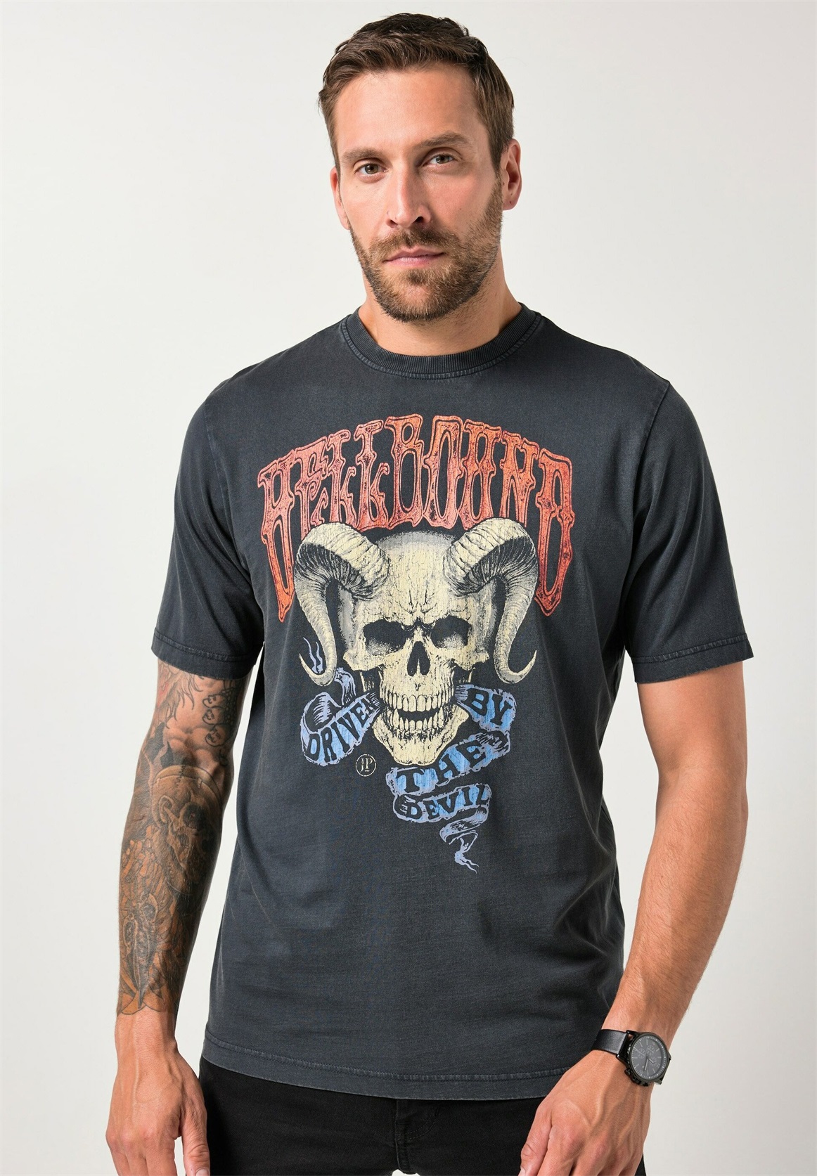JP1880 T-Shirt print - black/schwarz