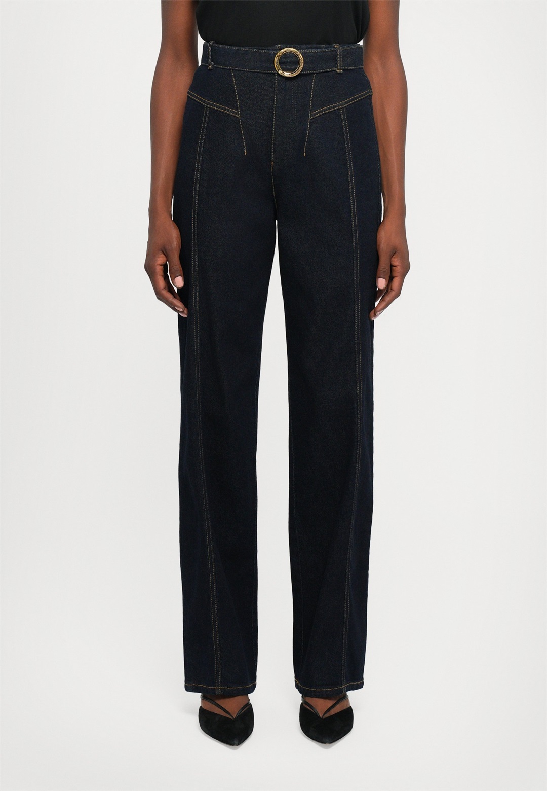 Just Cavalli BELTED PANT - Jeans Straight Leg - indigo/blau