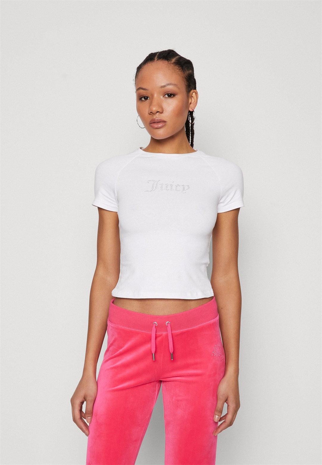 Juicy Couture SHRUNKEN TEE - T-Shirt print - white/weiß