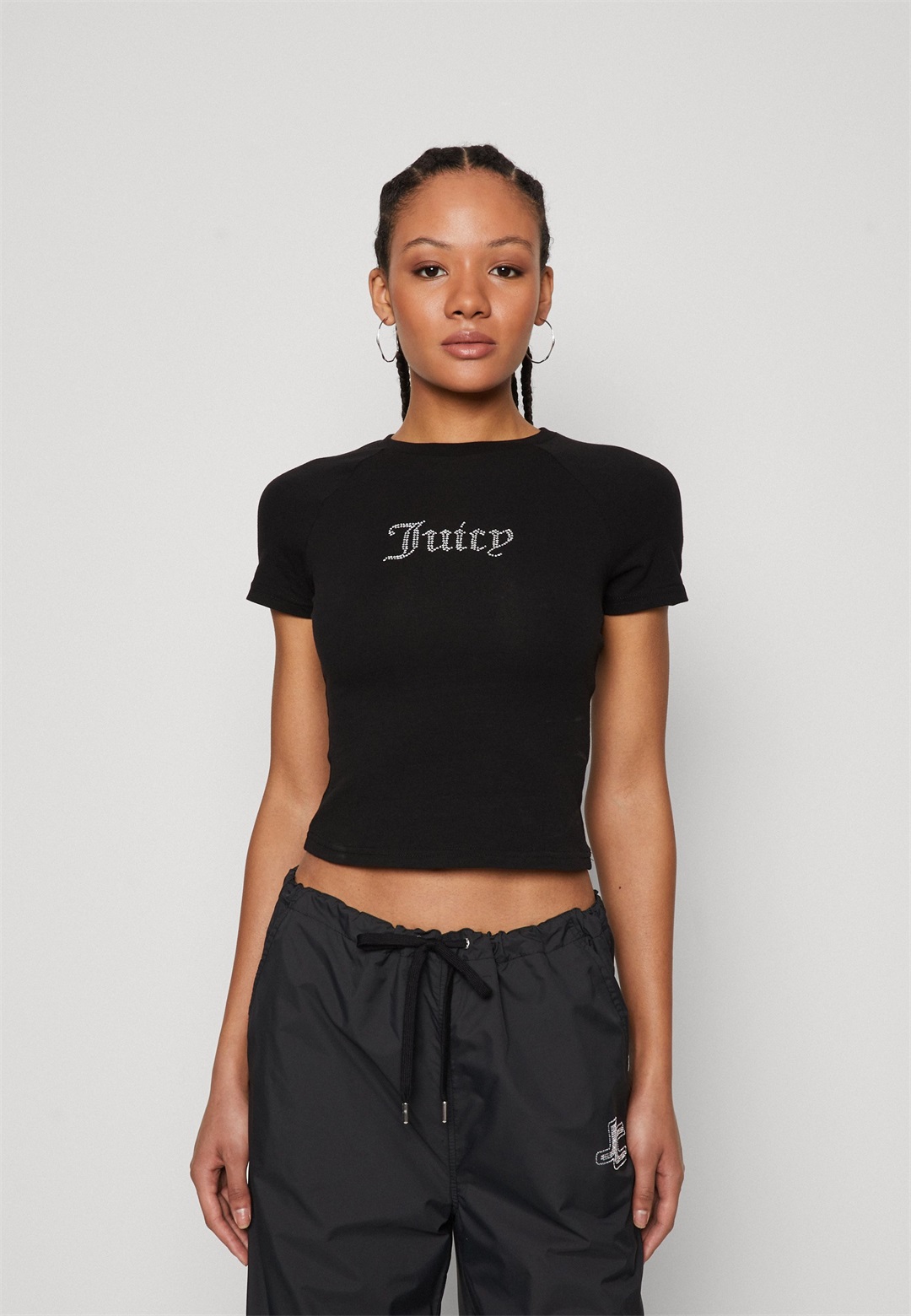 Juicy Couture SHRUNKEN TEE - T-Shirt print - black/schwarz