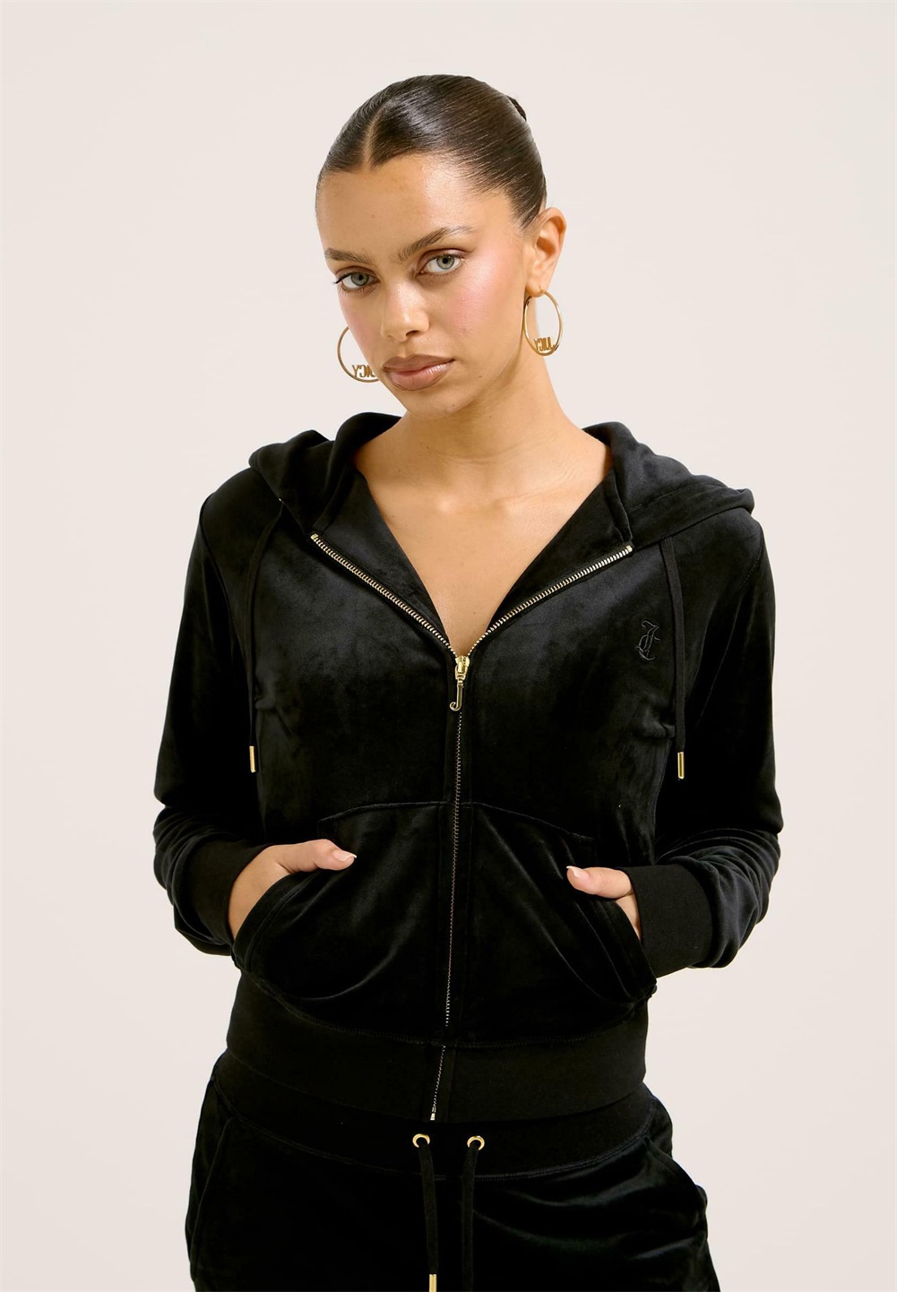 Juicy Couture DACH ADDISON - Sweatjacke - black/schwarz