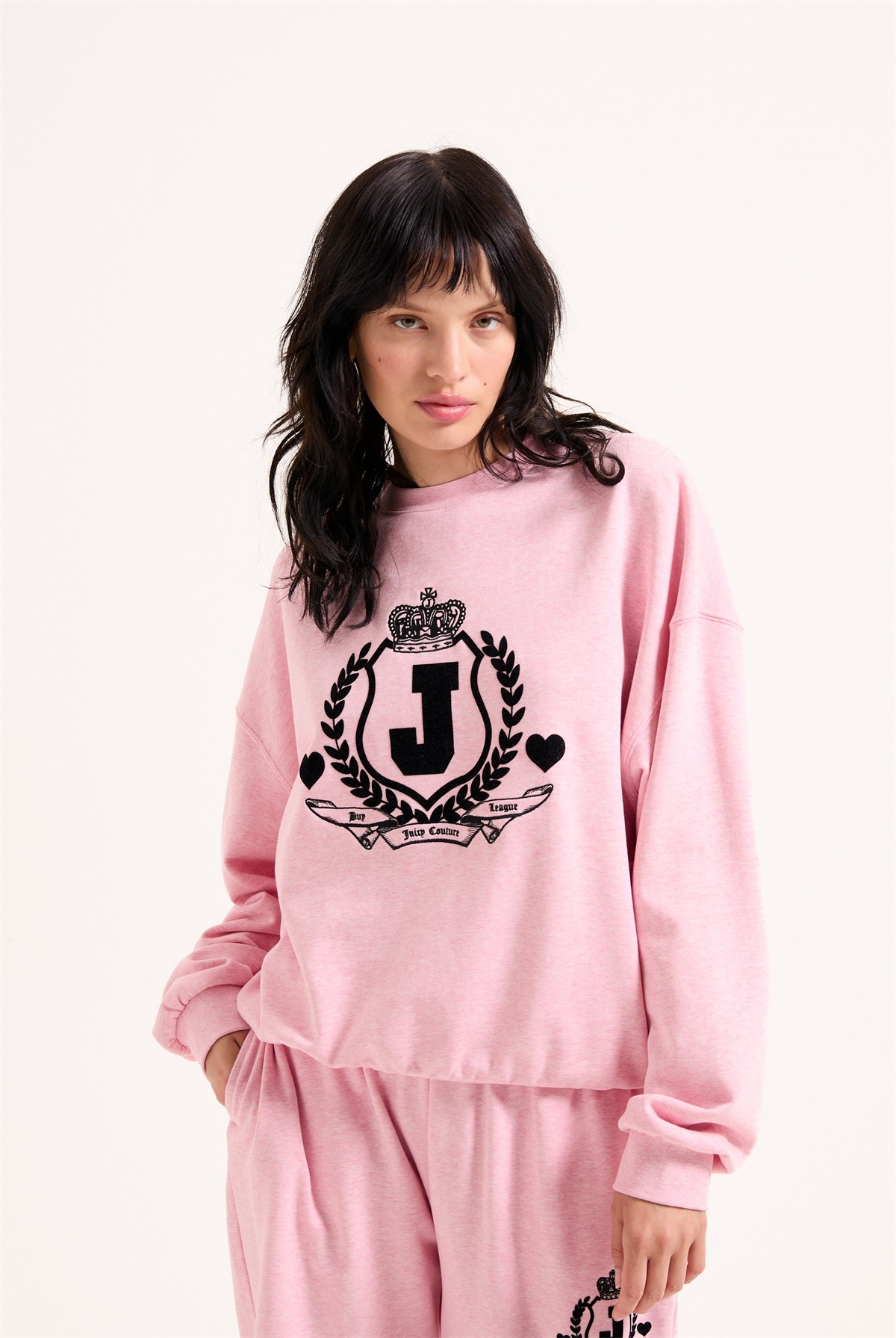 Juicy Couture CREST - Sweatshirt - pink marl/pink