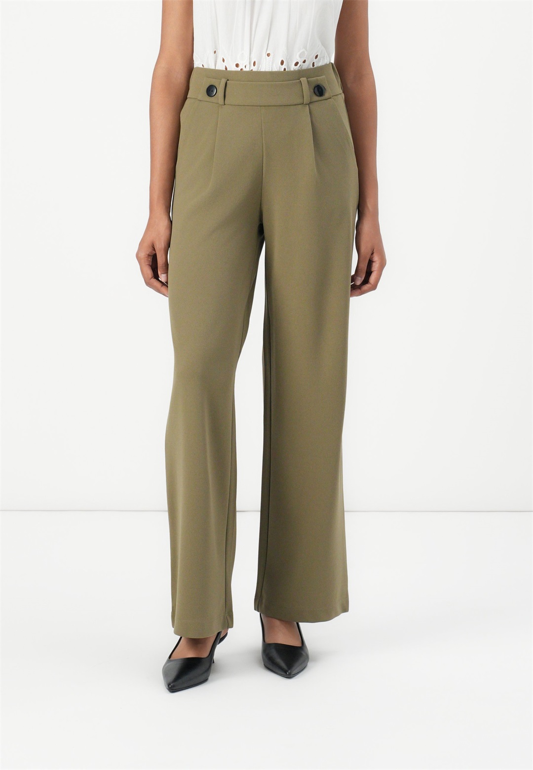 JDY JDYGEGGO LIFE NEW LONG NOOS - Stoffhose - capers/khaki