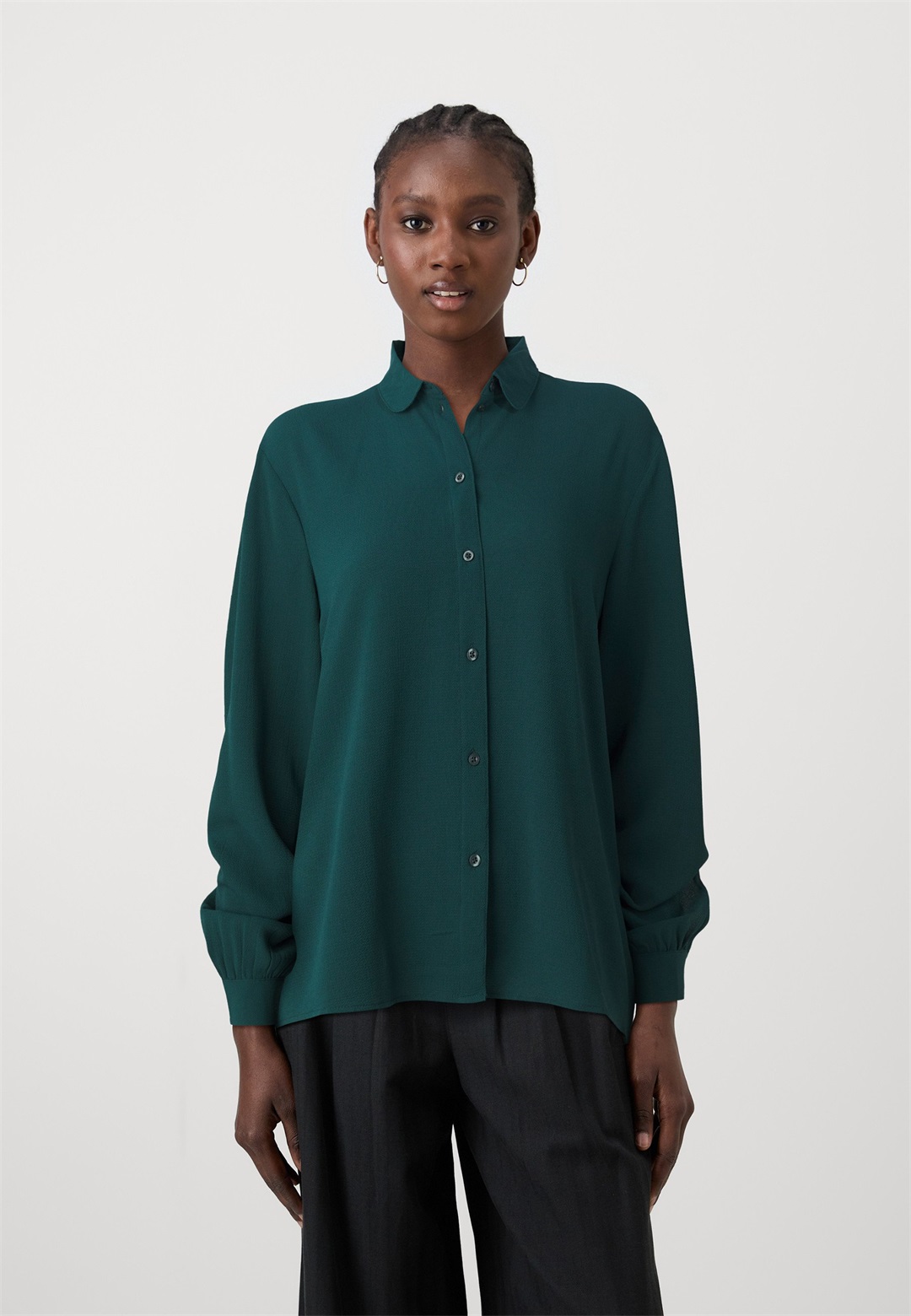 JDY JDYBROOKE LS NOOS - Hemdbluse - ponderosa pine/dunkelgrün