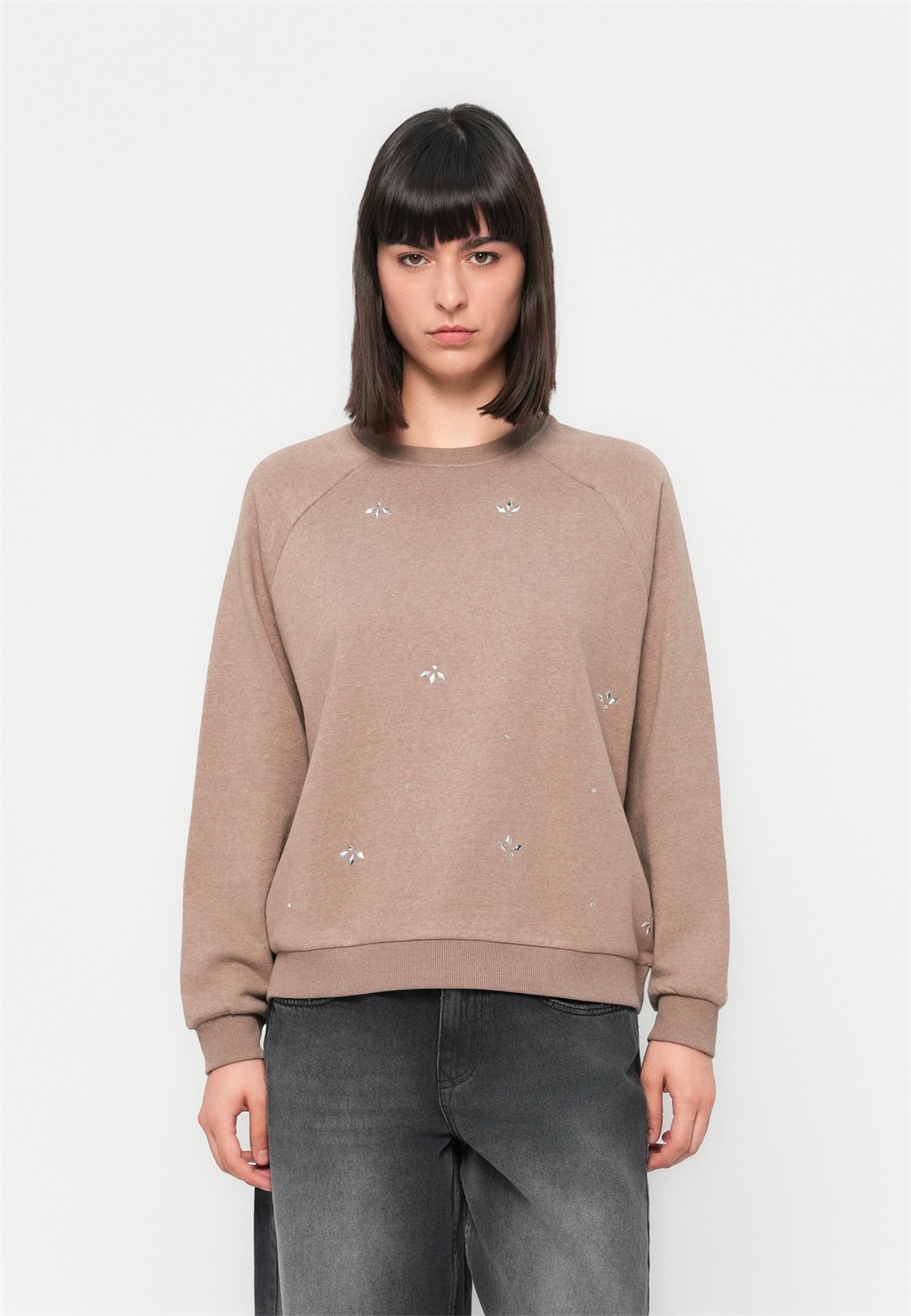 JDY JDYPRIMA DETAIL - Sweatshirt - mountain trail/hellbraun