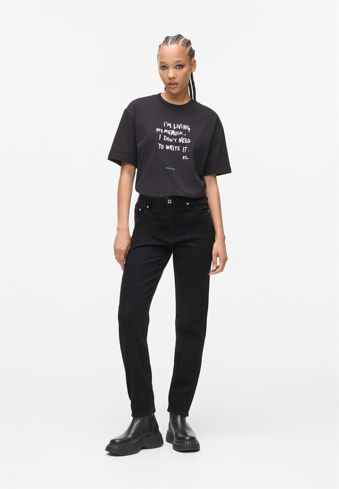 Karl Lagerfeld Jeans MOM - Jeans Slim Fit - minimal washed black/schwarz