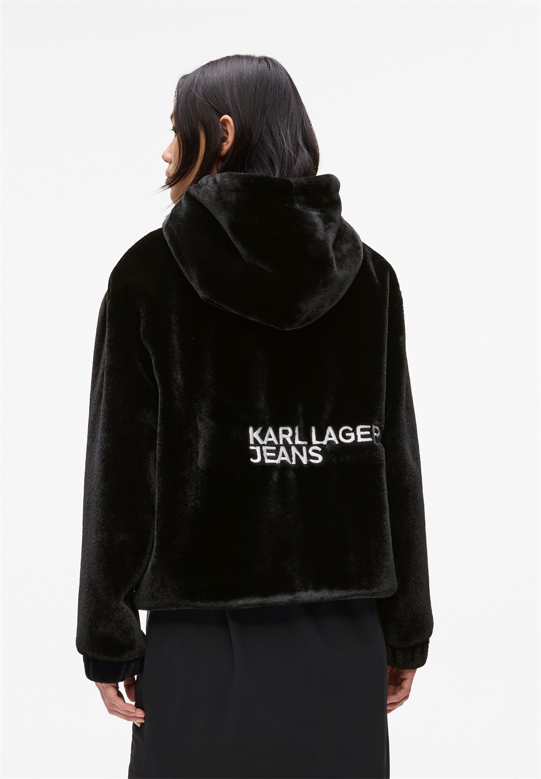 Karl Lagerfeld Jeans FAUX FUR - Übergangsjacke - black/schwarz