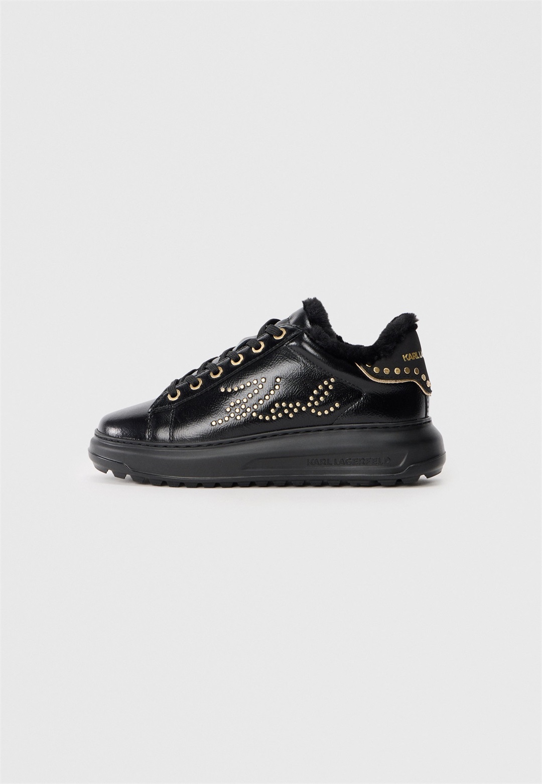 KARL LAGERFELD KAPRI LUG SIGNIA - Sneaker low - black/gold-coloured/schwarz