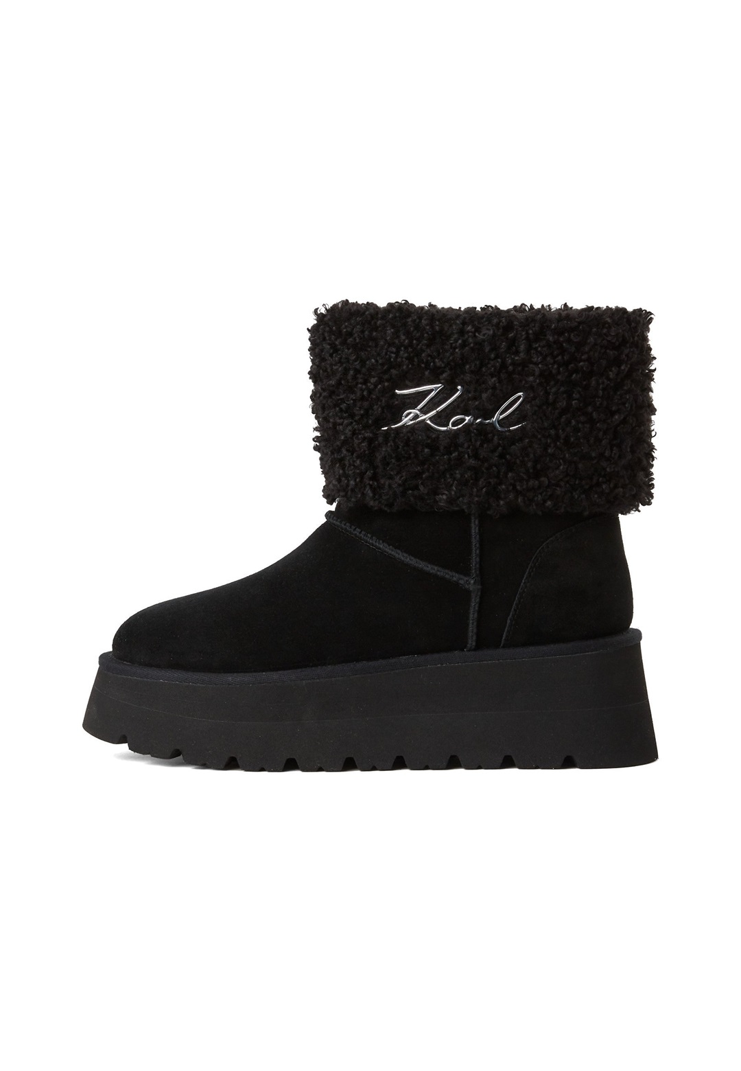 KARL LAGERFELD SKYLAR SIGNIA KOLLAR MID - Snowboot/Winterstiefel - black/schwarz